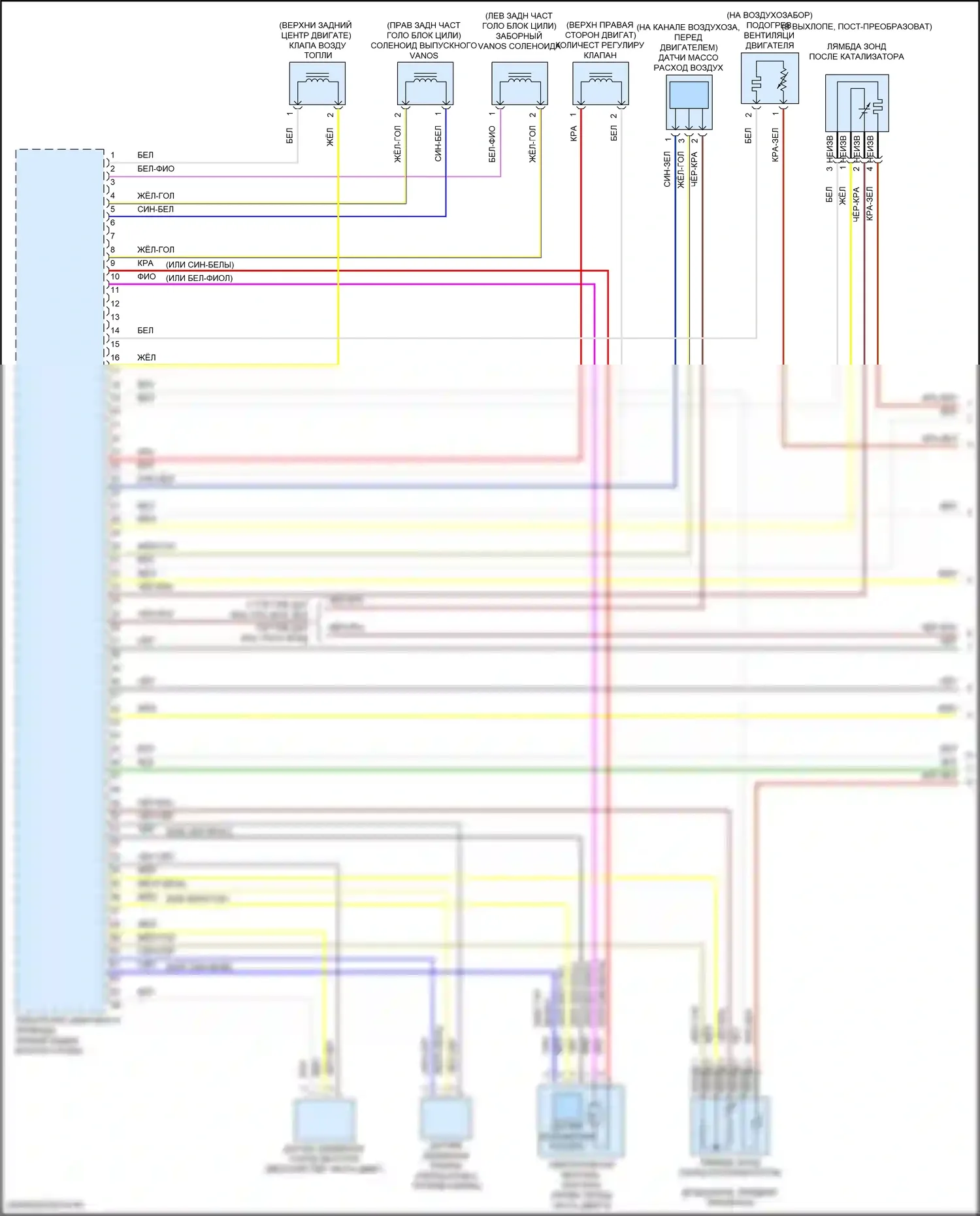 M2 BMW G87 (2022-2024): Электросхема двигателя 3,0л турбо (1 из 6) 