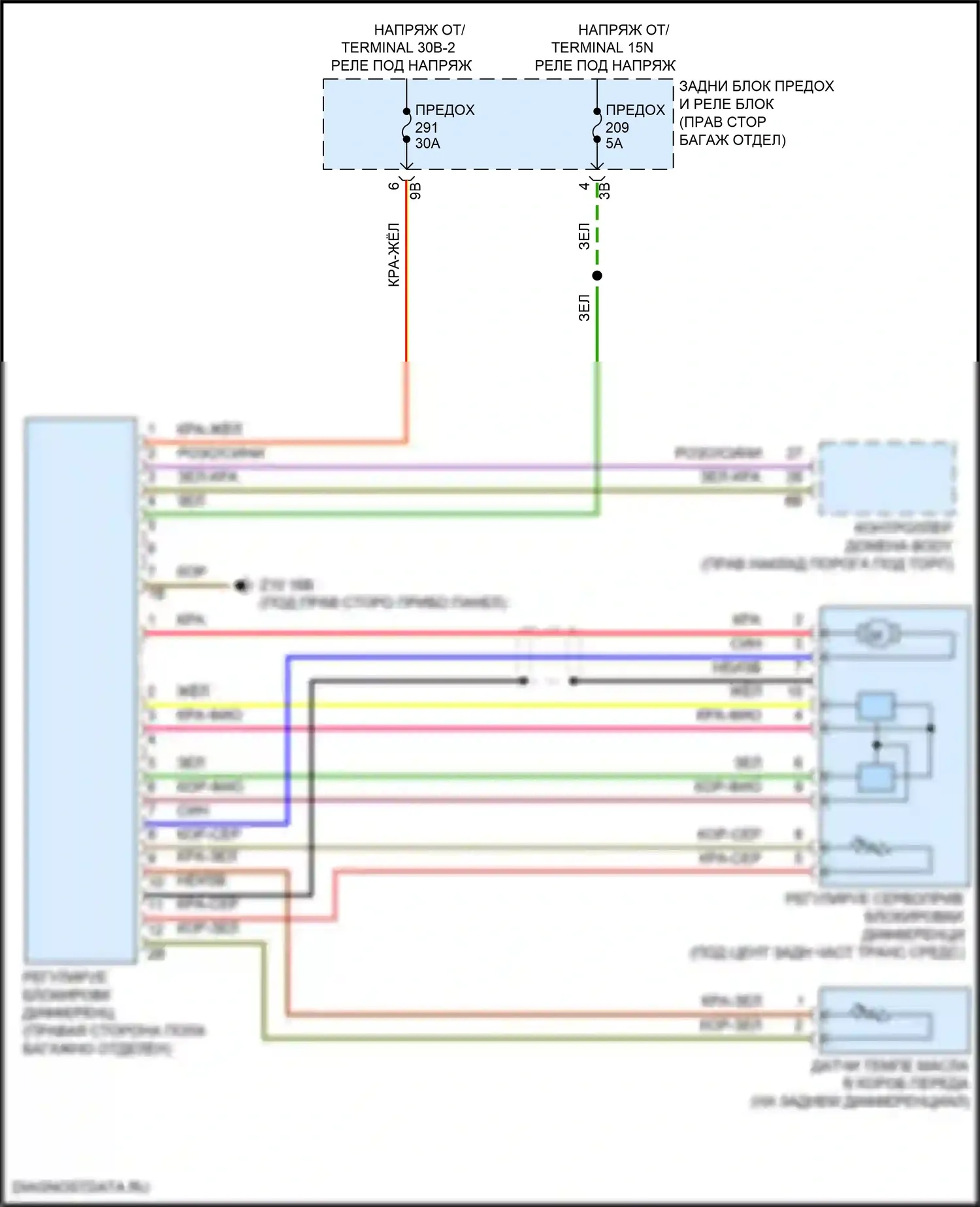 M2 BMW G87 (2022-2024): Электросхема заднего моста 