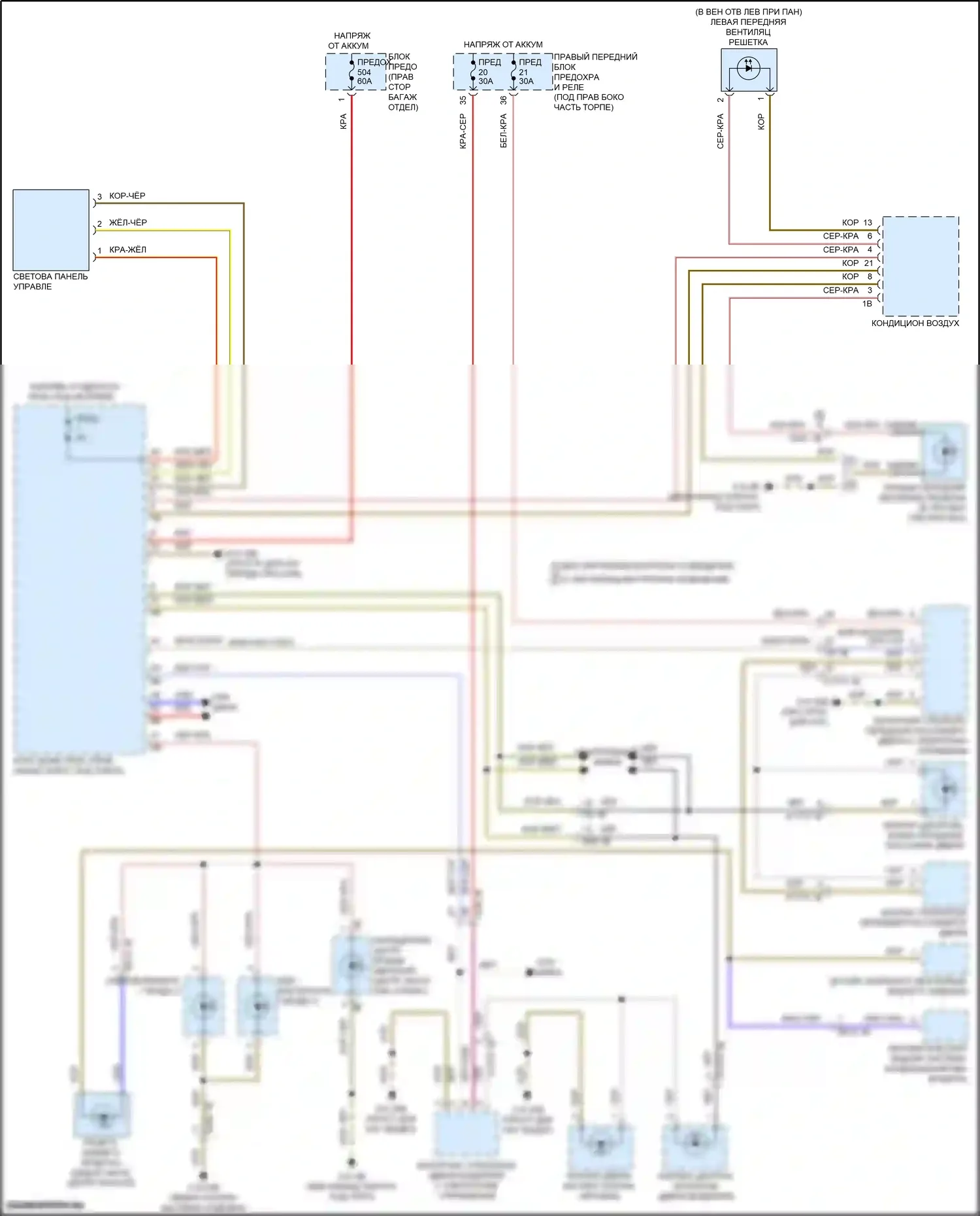 M2 BMW G87 (2022-2024): Электросхема подсветки приборной панели 