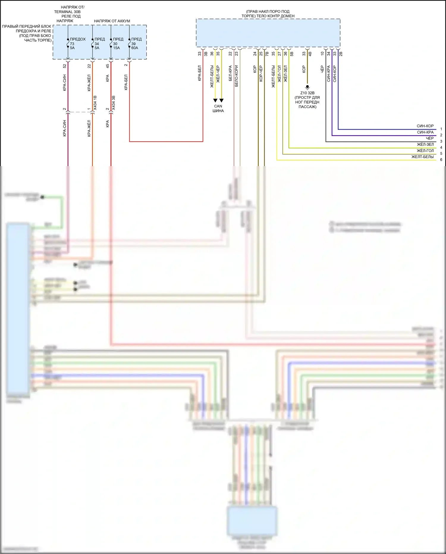M2 BMW G87 (2022-2024): Электросхема приборной панели (1 из 2) 