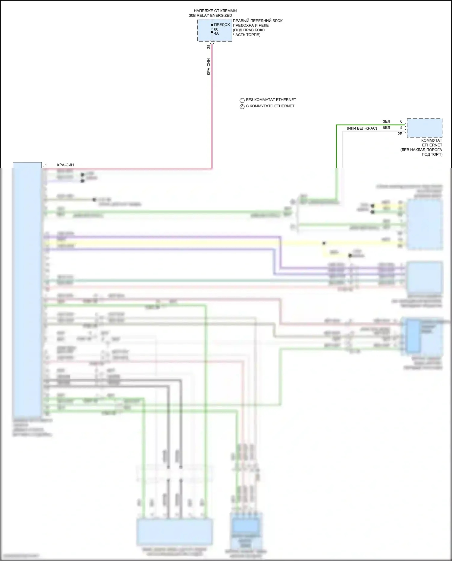 M2 BMW G87 (2022-2024): Электросхема камеры кругового обзора 