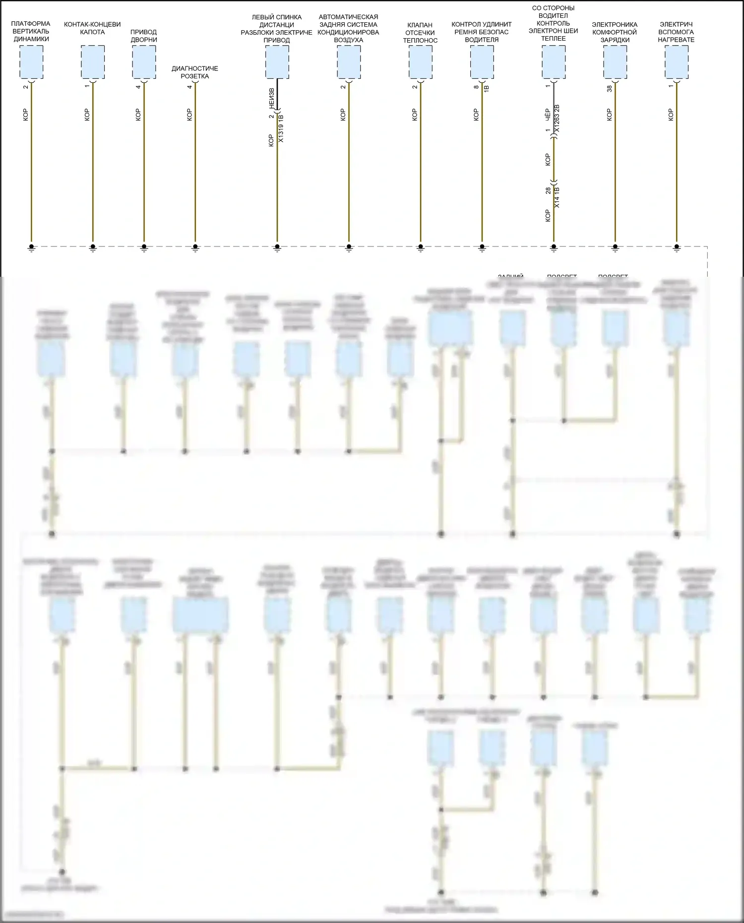 M2 BMW G87 (2022-2024): Электросхема точек подключения масс (3 из 5) 