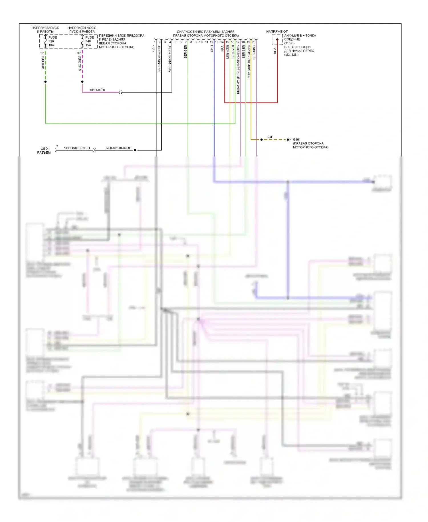 M3 BMW E36 (1992-1999): Can шина электросхема 