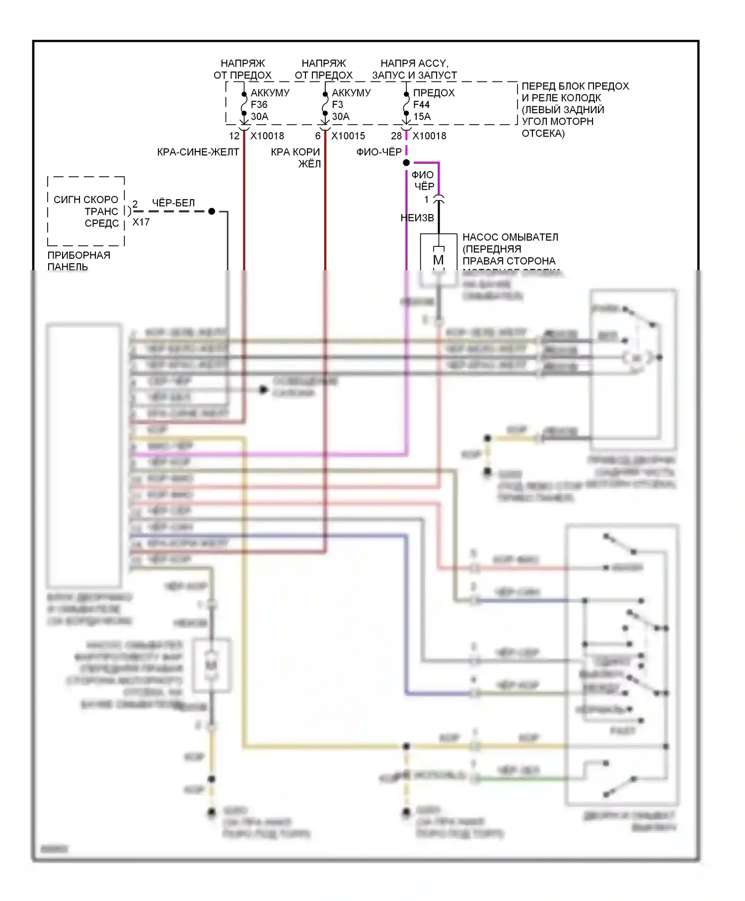 M3 BMW E36 (1992-1999): Дворники и омыватели электросхема, кабриолет канада 