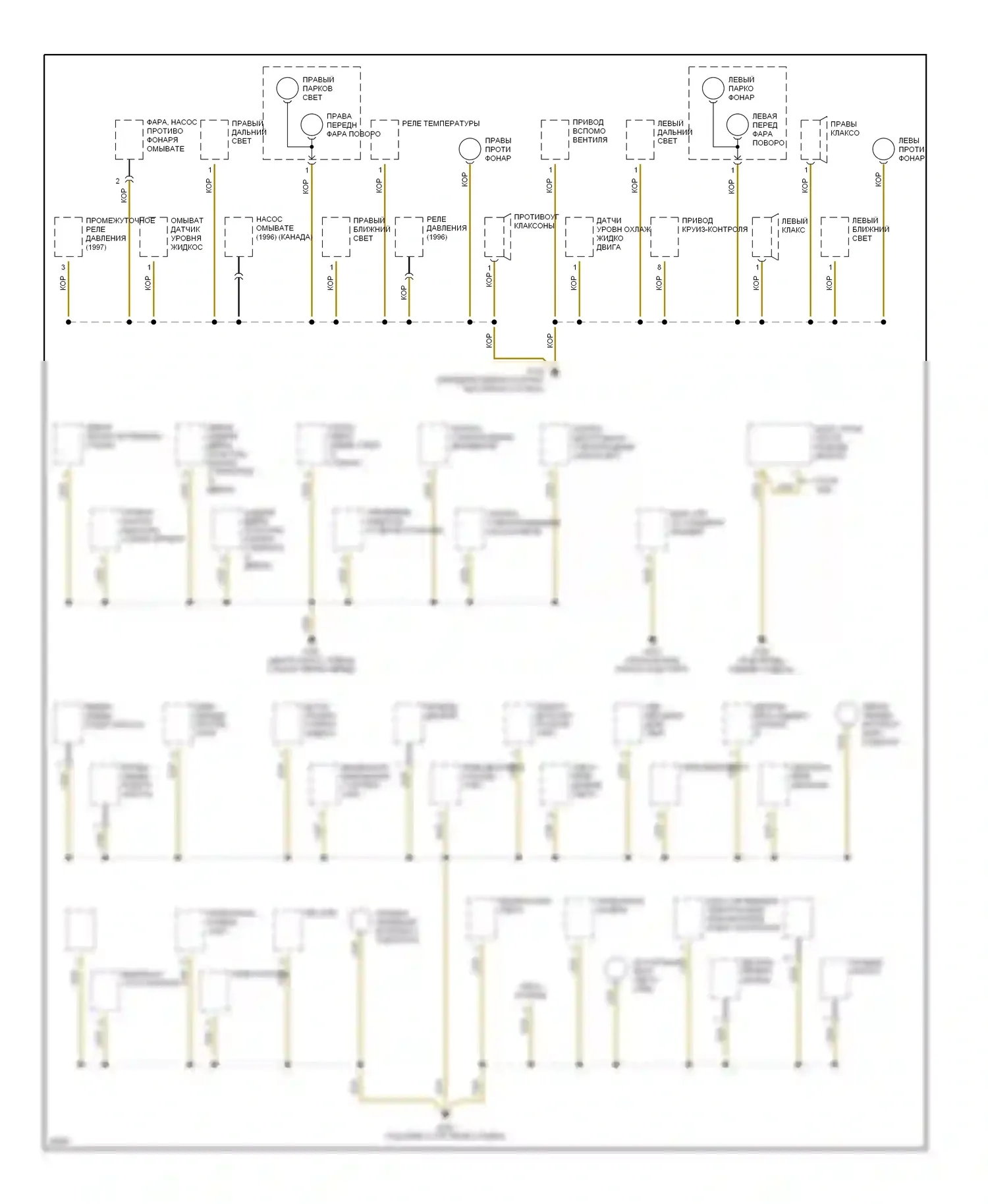 M3 BMW E36 (1992-1999): Электросхема точек подключения масс (1 из 5) 