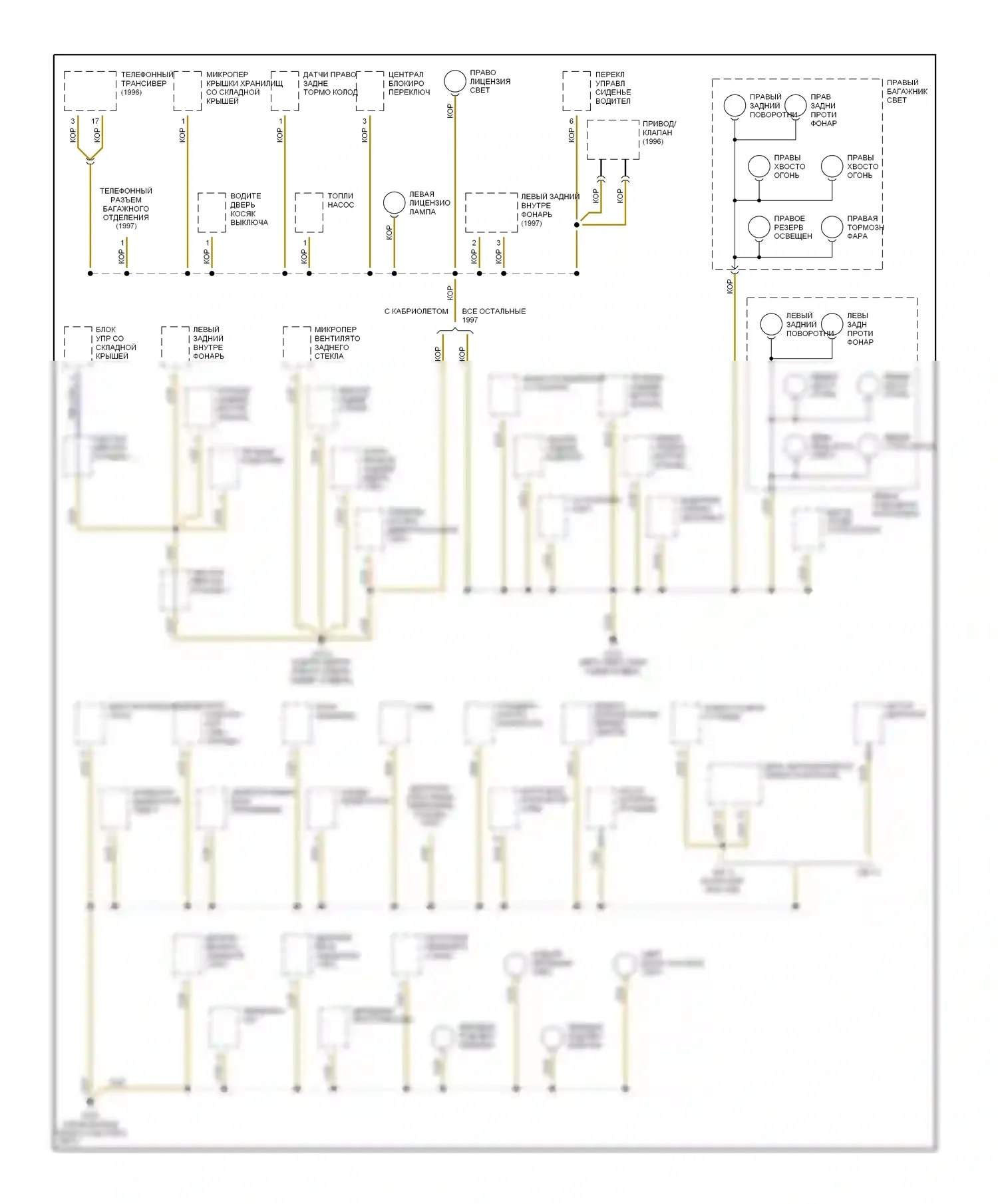 M3 BMW E36 (1992-1999): Электросхема точек подключения масс (5 из 5) 