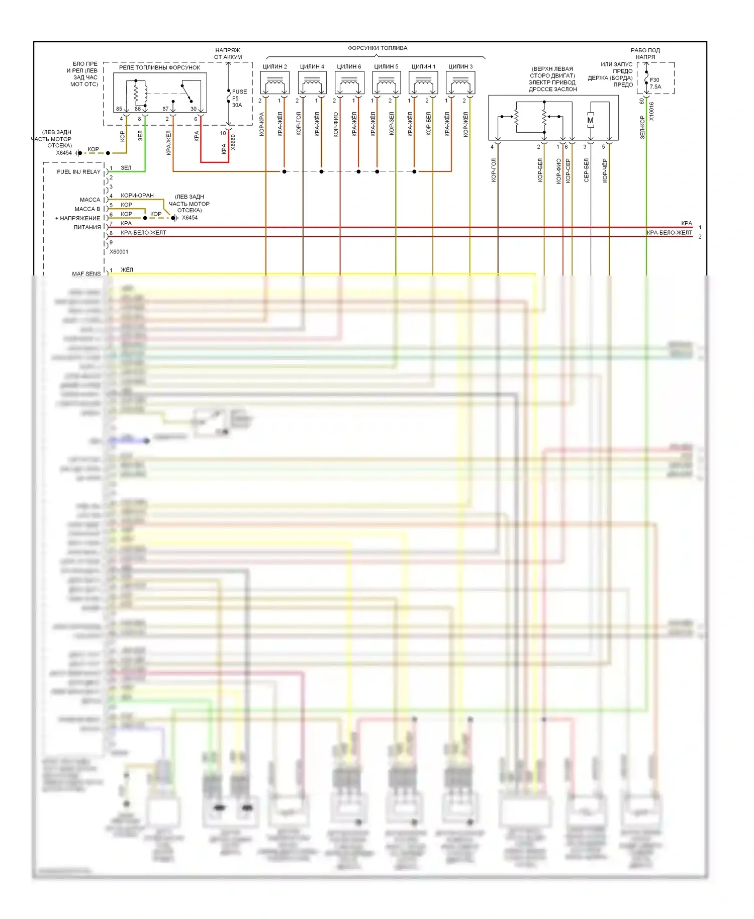M3 BMW E46 (1999-2006): Электросхема двигателя 3.2l (1 из 3) 