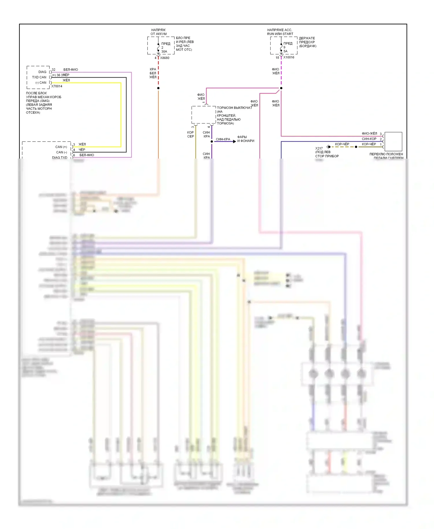 M3 BMW E46 (1999-2006): Электросхема круиз-контроля 