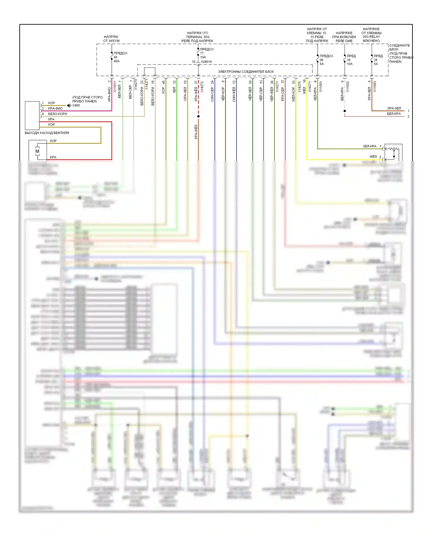 M3 BMW E90 (2007-2013): Электросхема климат контроля (1 из 2) 