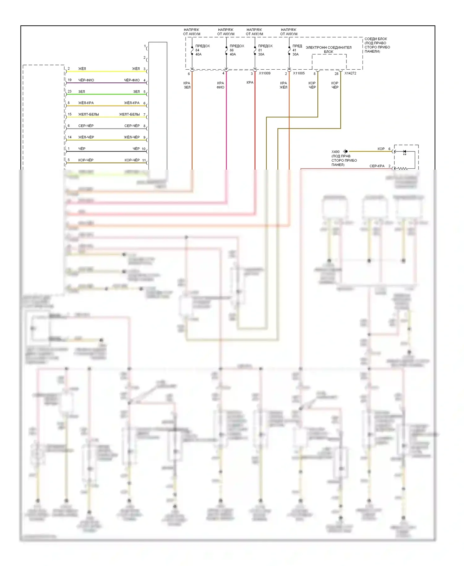 M3 BMW E90 (2007-2013): Электросхема подсветки приборной панели 