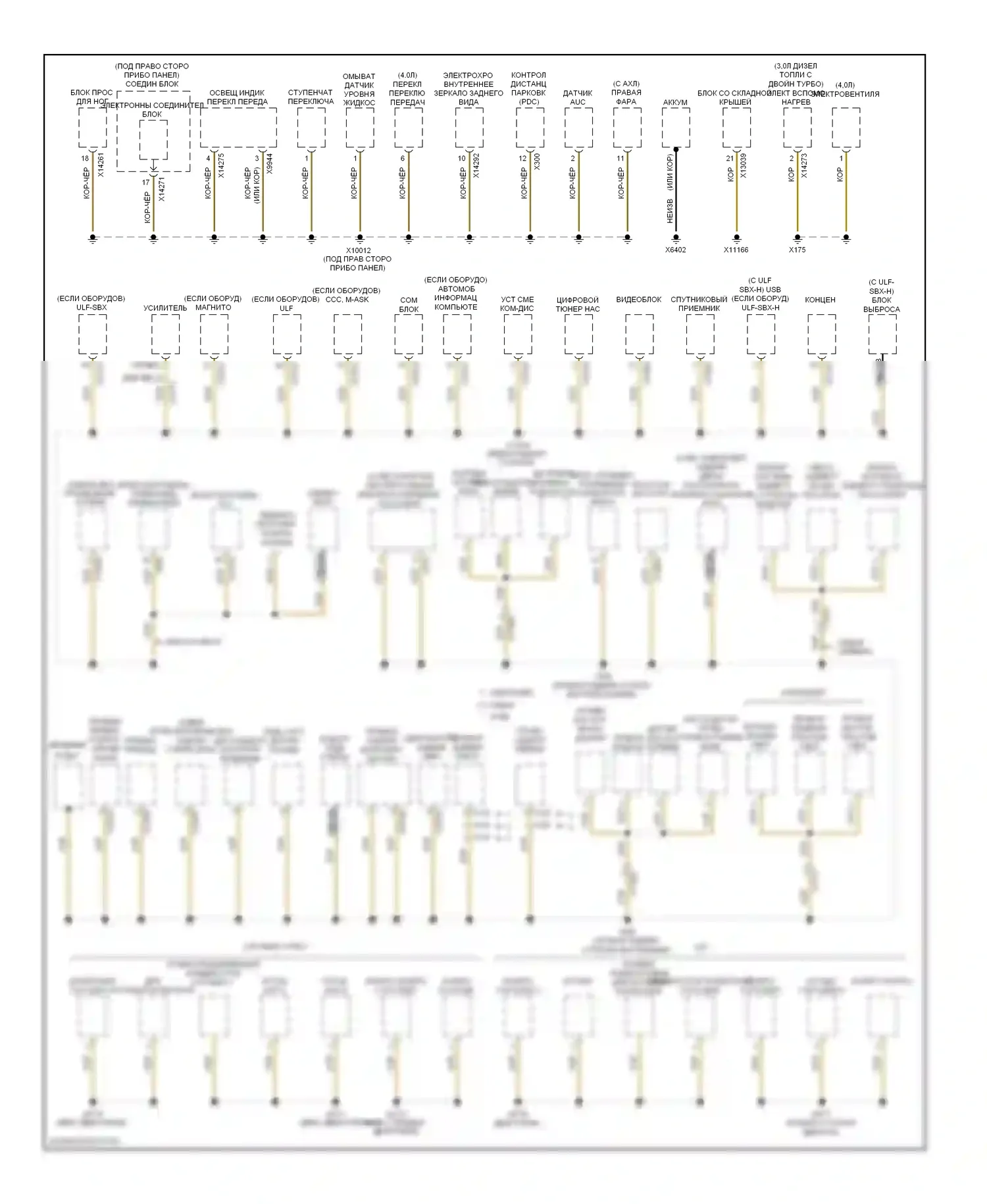 M3 BMW E90 (2007-2013): Электросхема точек подключения масс (3 из 4) 