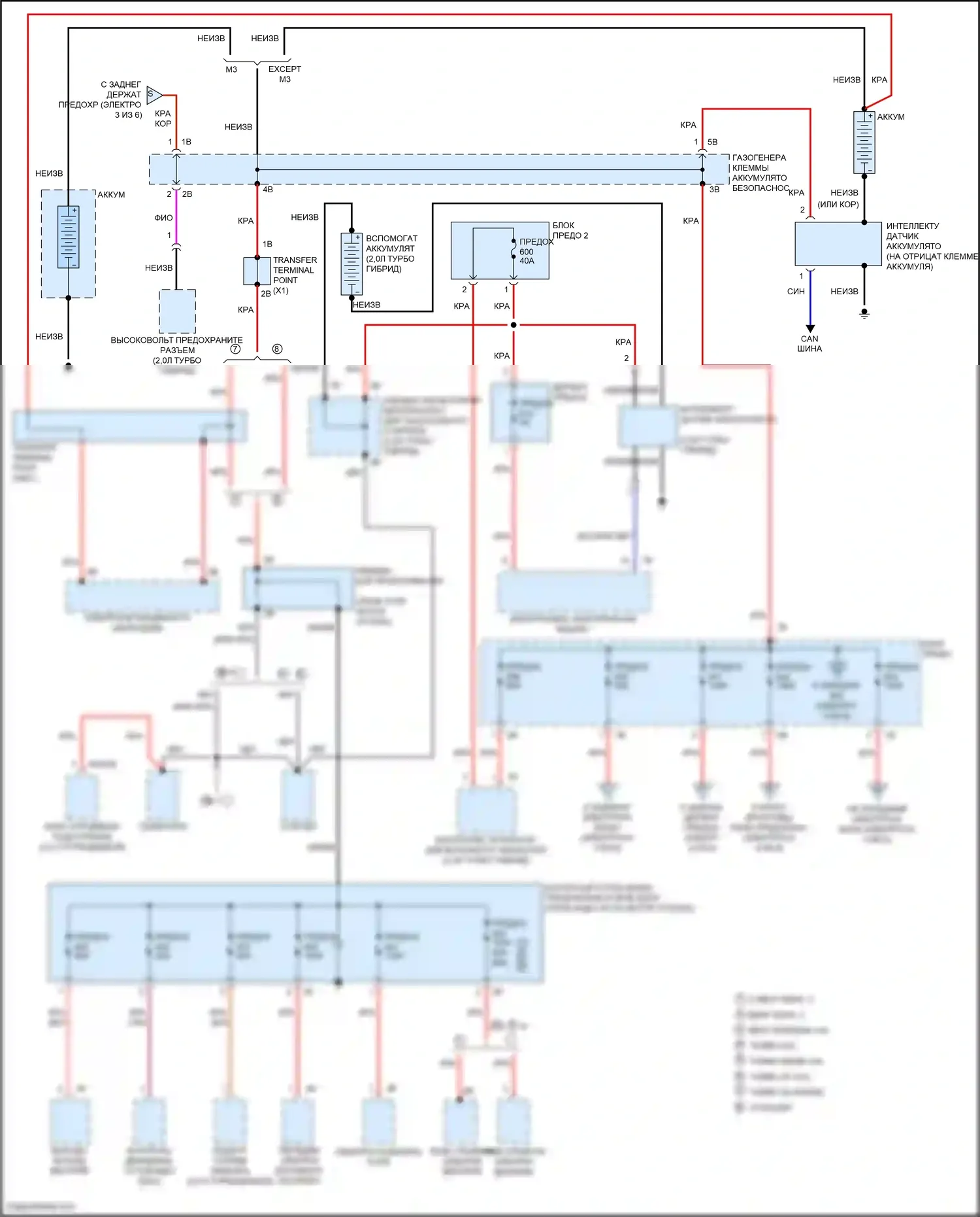 M3 BMW F80 (2014-2018): Электросхема блока предохранителей реле (1 из 6) 
