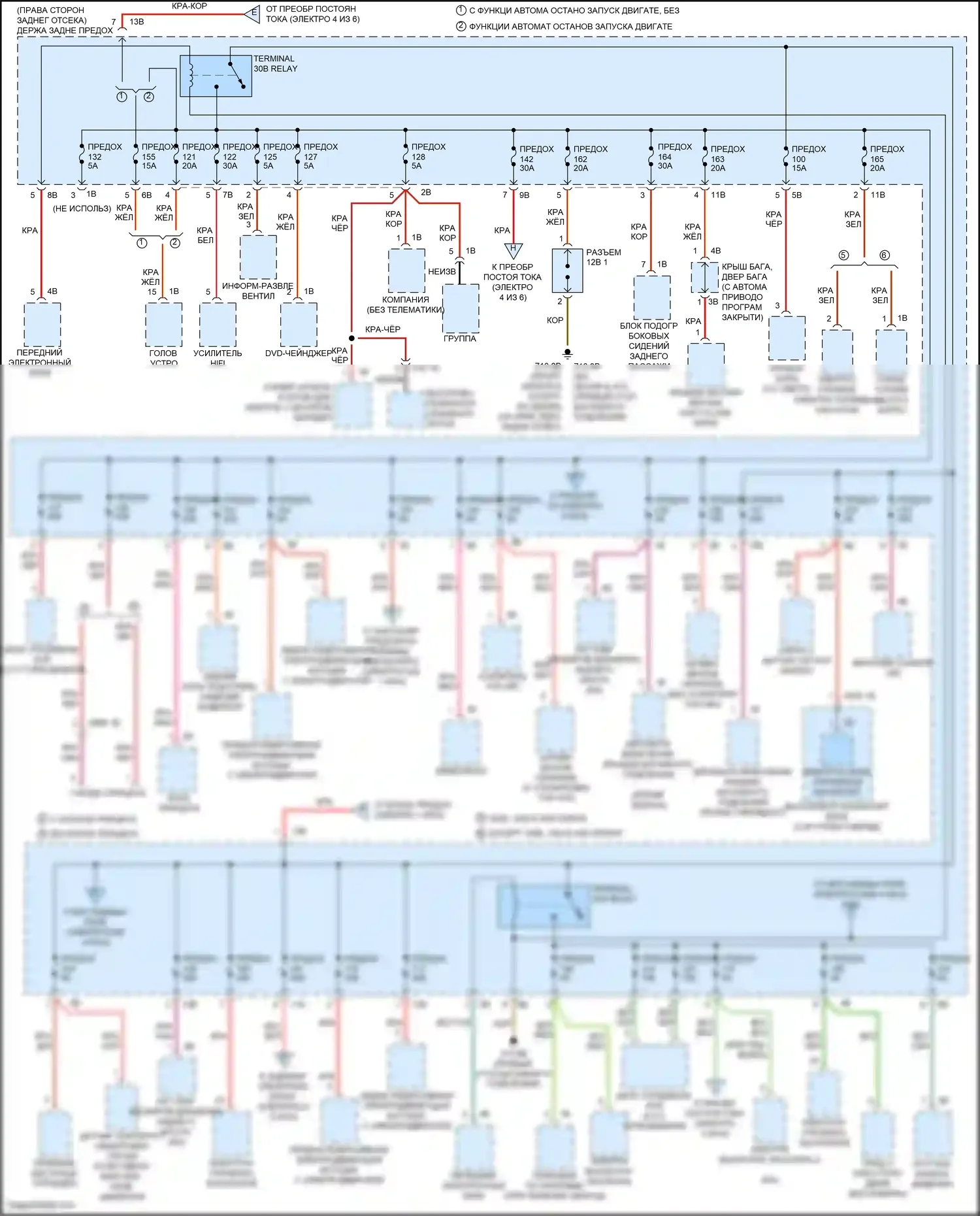 M3 BMW F80 (2014-2018): Электросхема блока предохранителей реле (3 из 6) 