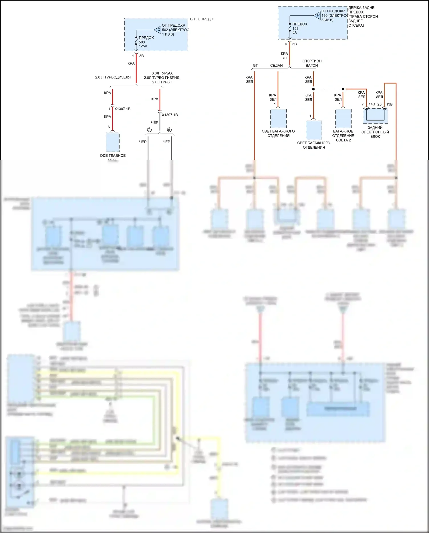 M3 BMW F80 (2014-2018): Электросхема блока предохранителей реле (5 из 6) 