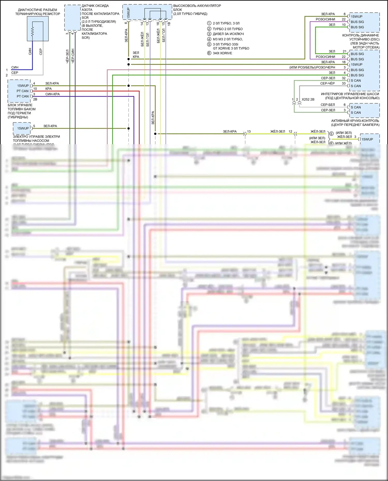 M3 BMW F80 (2014-2018): Can шина электросхема (5 из 5) 