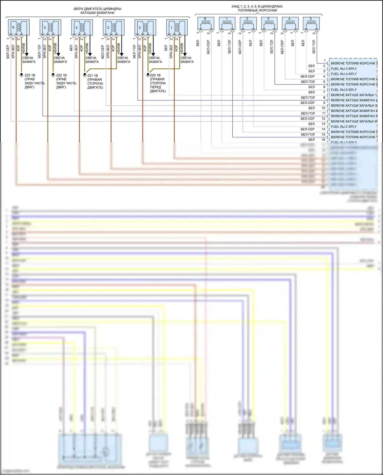 M3 BMW F80 (2014-2018): Электросхема двигателя 3,0л турбо (3 из 5) 