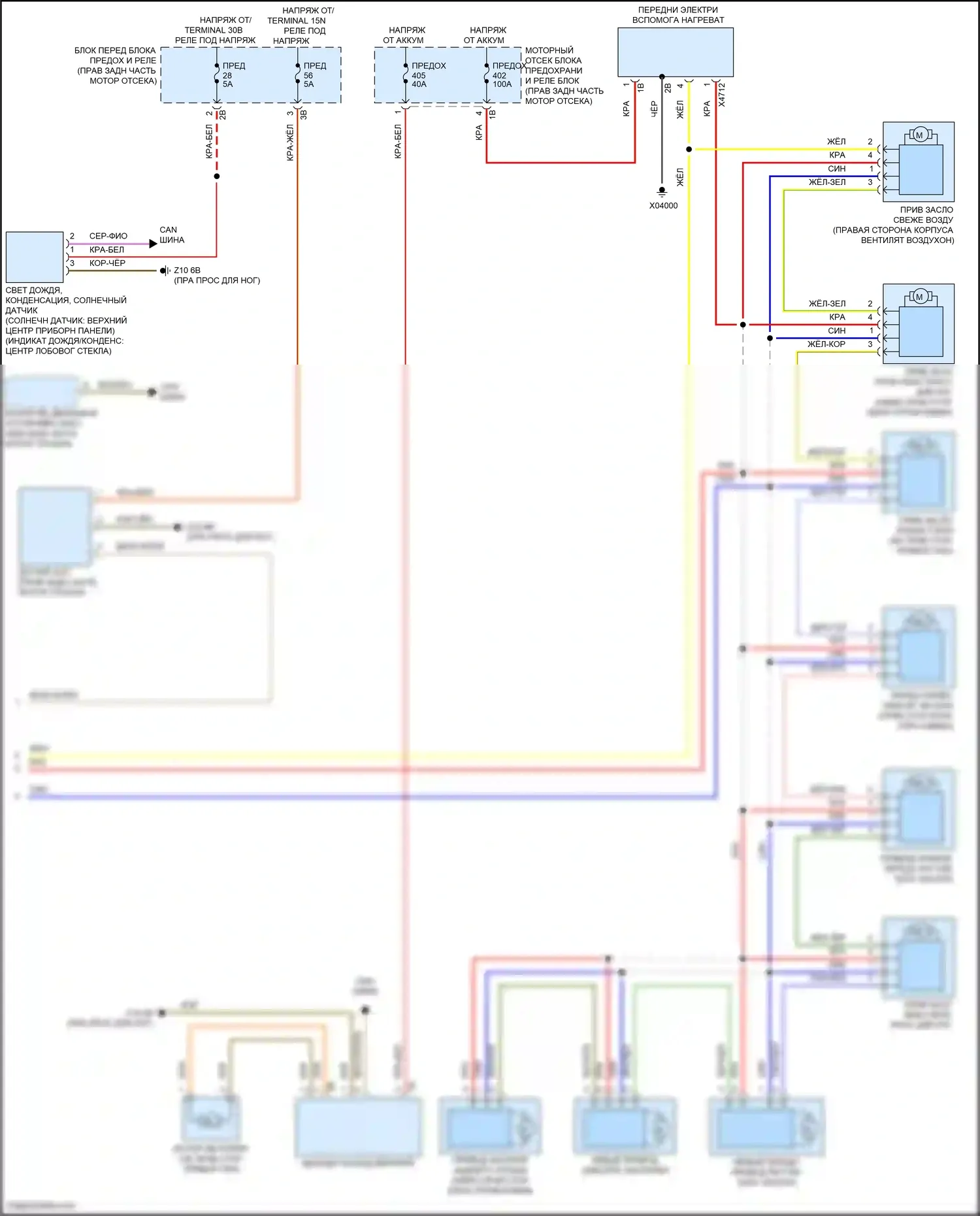 M3 BMW F80 (2014-2018): Электросхема климат контроля (3 из 3) 