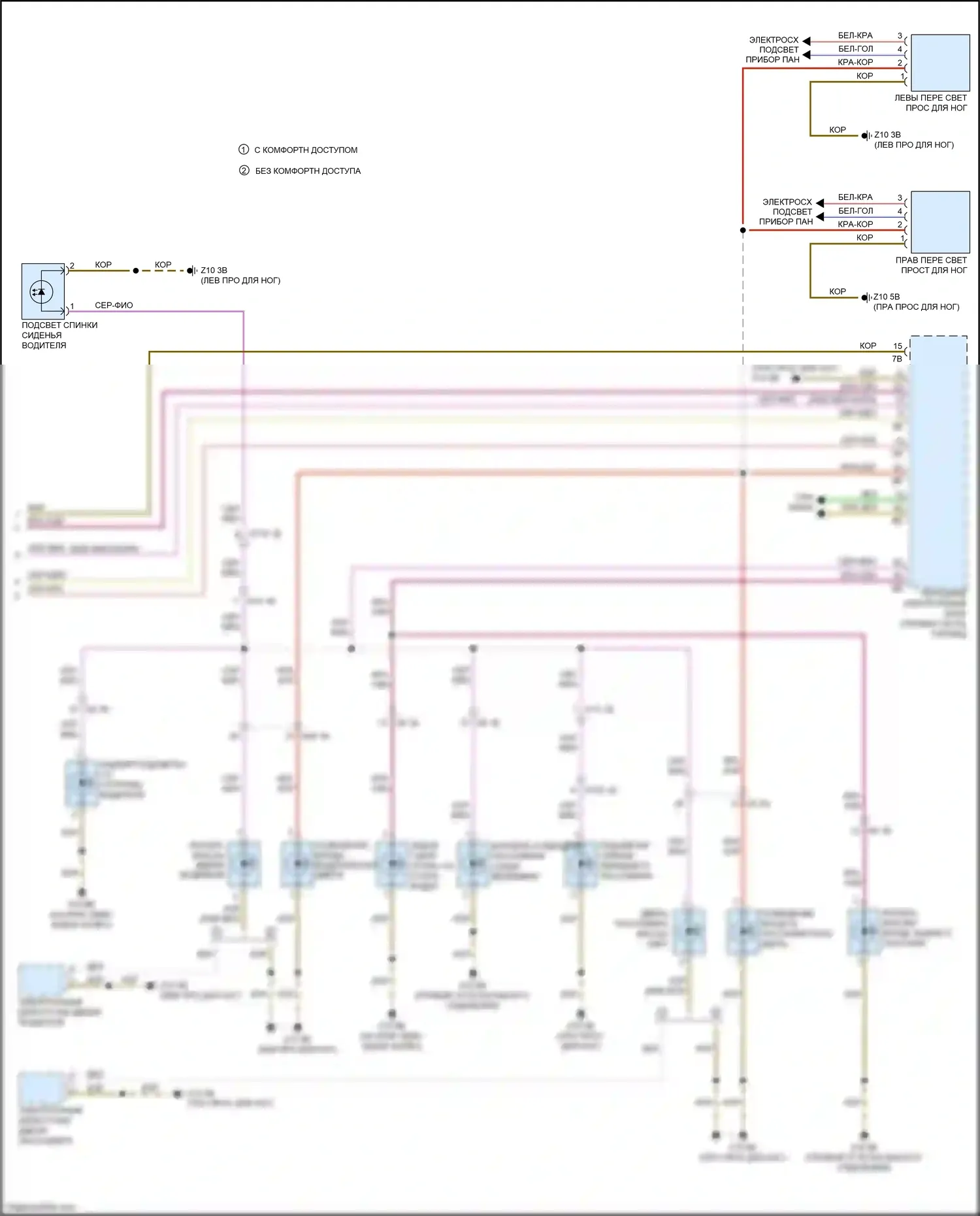 M3 BMW F80 (2014-2018): Электросхема освещения салона (2 из 2) 