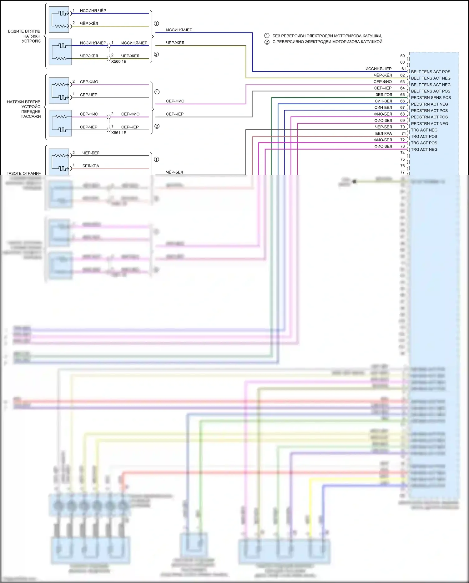 M3 BMW F80 (2014-2018): Электросхема подушек безопасности (4 из 4) 