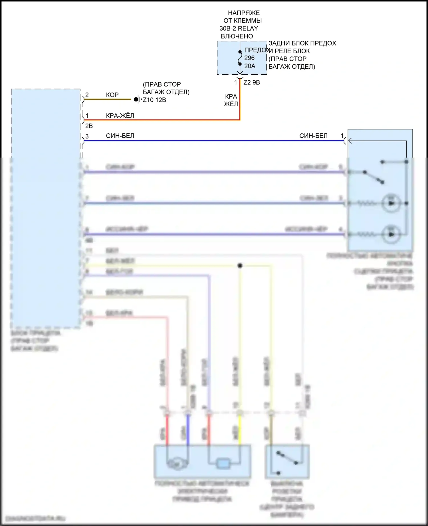 M3 BMW G80 (2020-2024): Электросхема активных управление кузовом и подвеской 