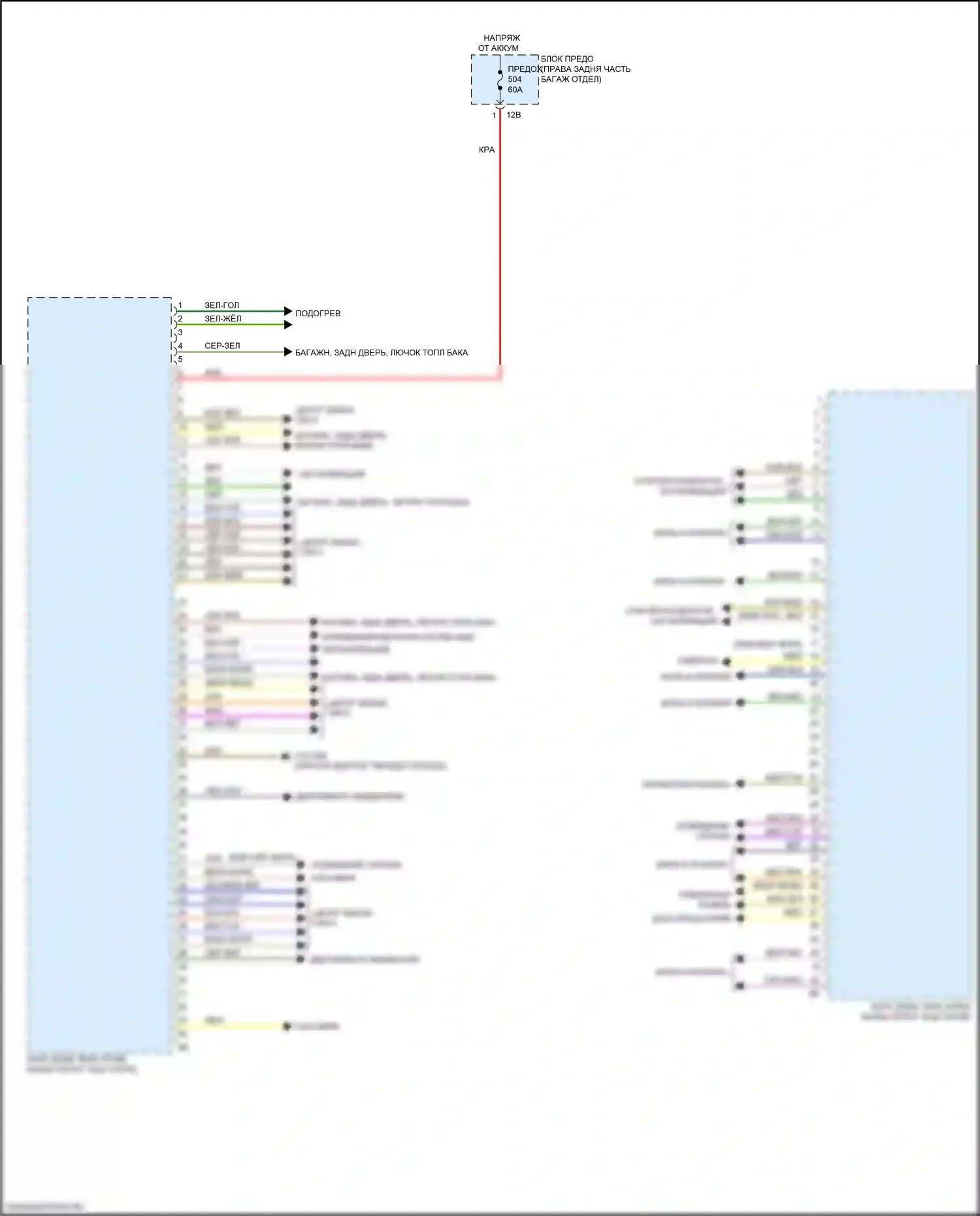 M3 BMW G80 (2020-2024): Электросхема блоков управления кузовом (2 из 3) 