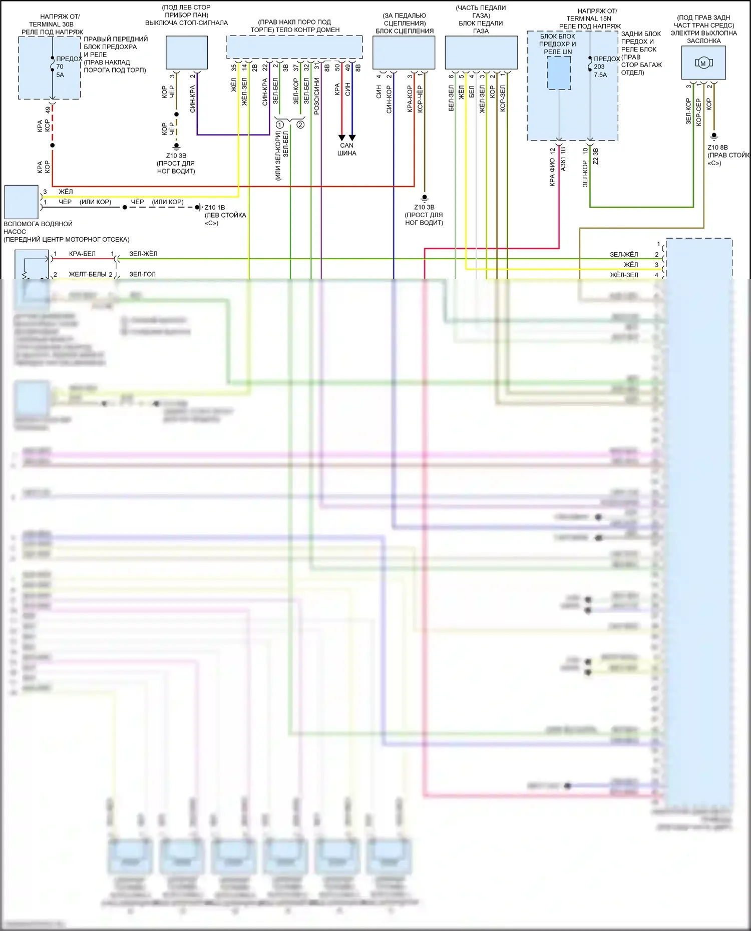 M3 BMW G80 (2020-2024): Электросхема двигателя 3,0л турбо (7 из 7) 