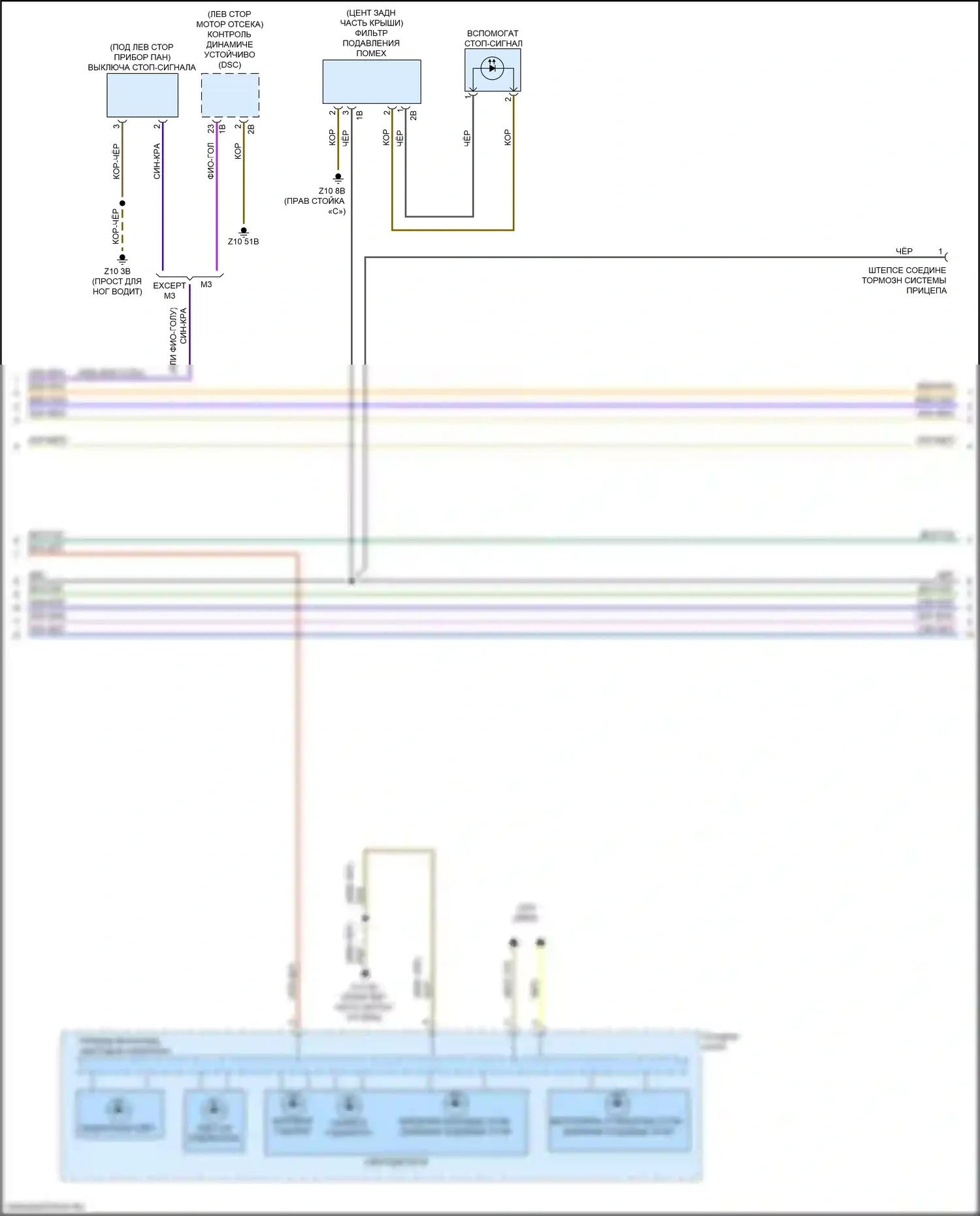 M3 BMW G80 (2020-2024): Электросхема фар и фонарей (3 из 4) 