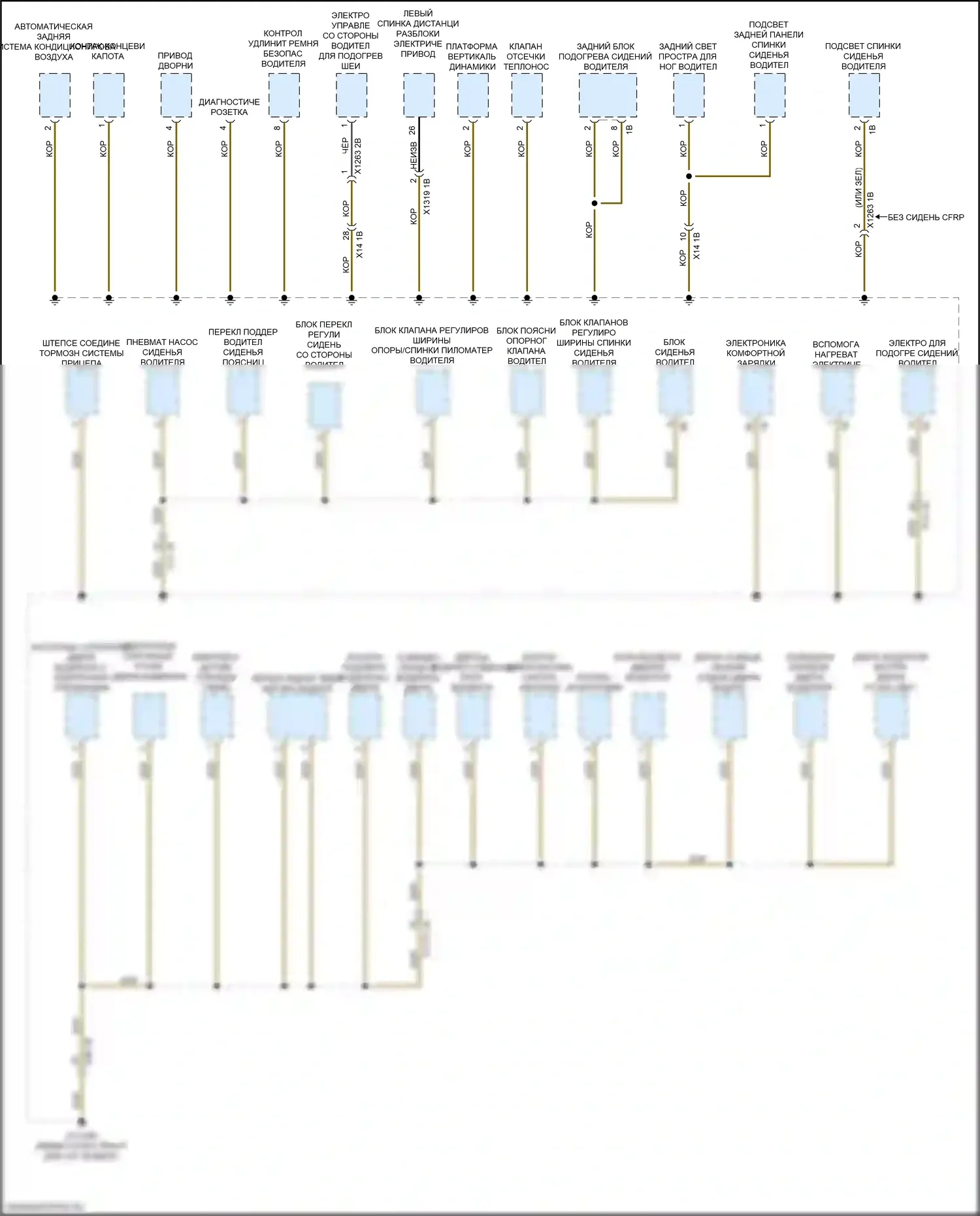 M3 BMW G80 (2020-2024): Электросхема разводки массы (3 из 7) 