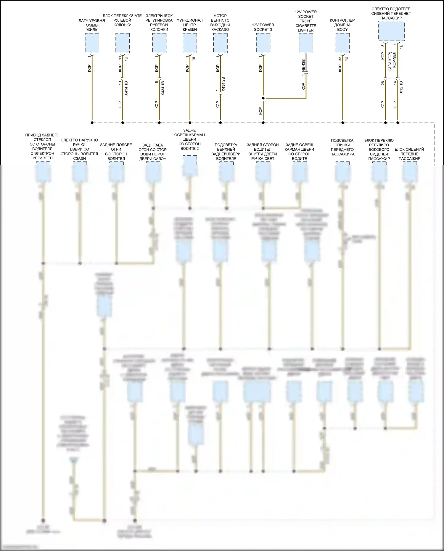 M3 BMW G80 (2020-2024): Электросхема разводки массы (5 из 7) 