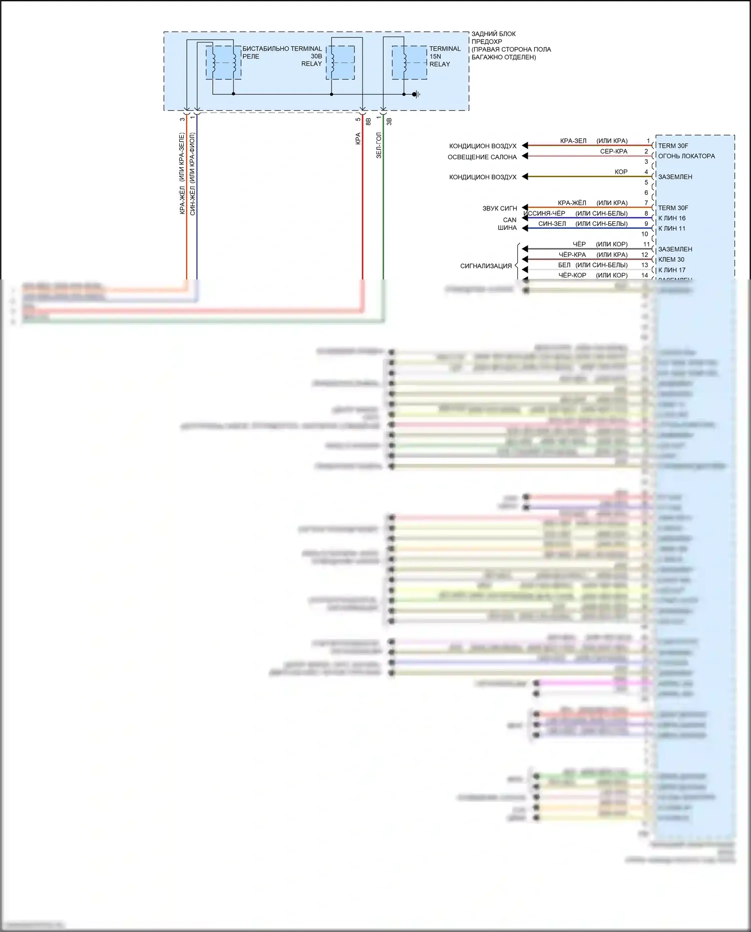 M4 BMW F82/F83 рестайлинг (2017-2020): Электросхема переднего электронного блока управления (3 из 3) 