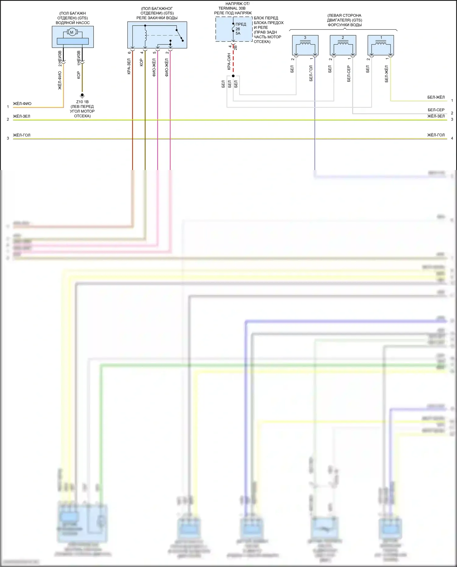 M4 BMW F82/F83 рестайлинг (2017-2020): Электросхема двигателя 3,0л турбо (5 из 6) 