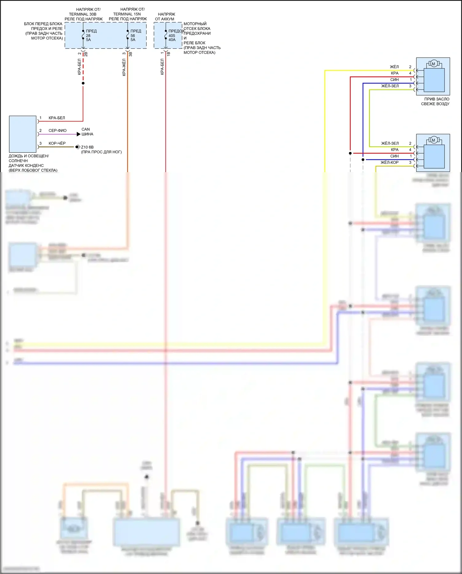 M4 BMW F82/F83 рестайлинг (2017-2020): Электросхема климат контроля (3 из 3) 