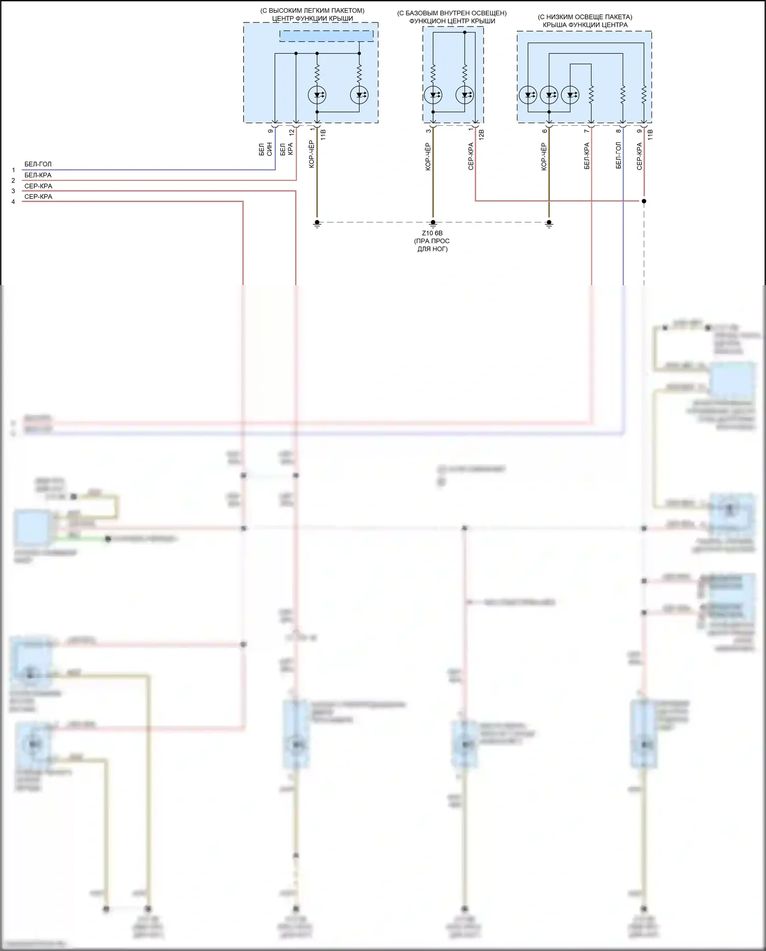 M4 BMW F82/F83 рестайлинг (2017-2020): Электросхема подсветки приборной панели (2 из 2) 