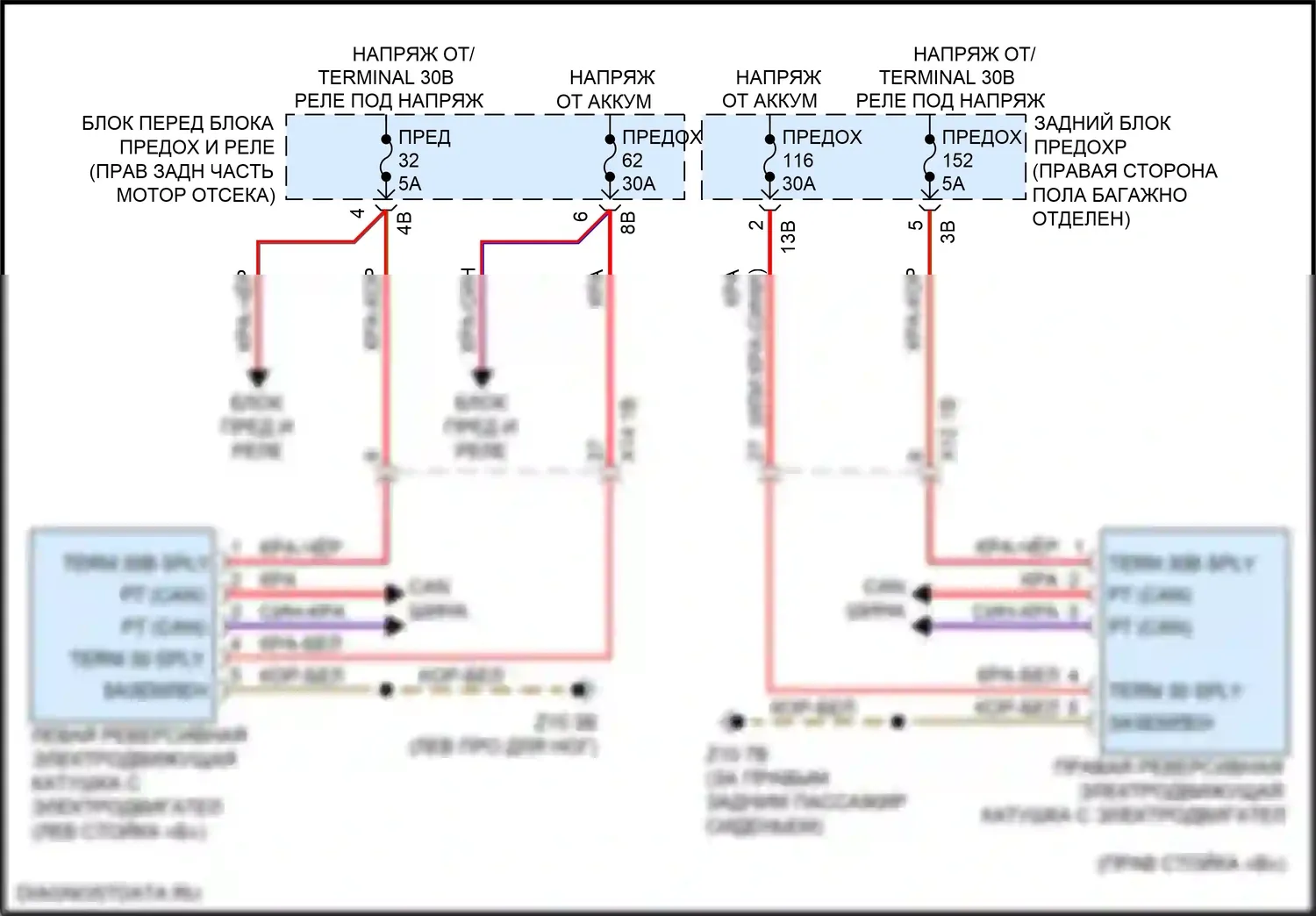 M4 BMW F82/F83 рестайлинг (2017-2020): Реверсивная электрическая электросхема катушки, кабриолет 