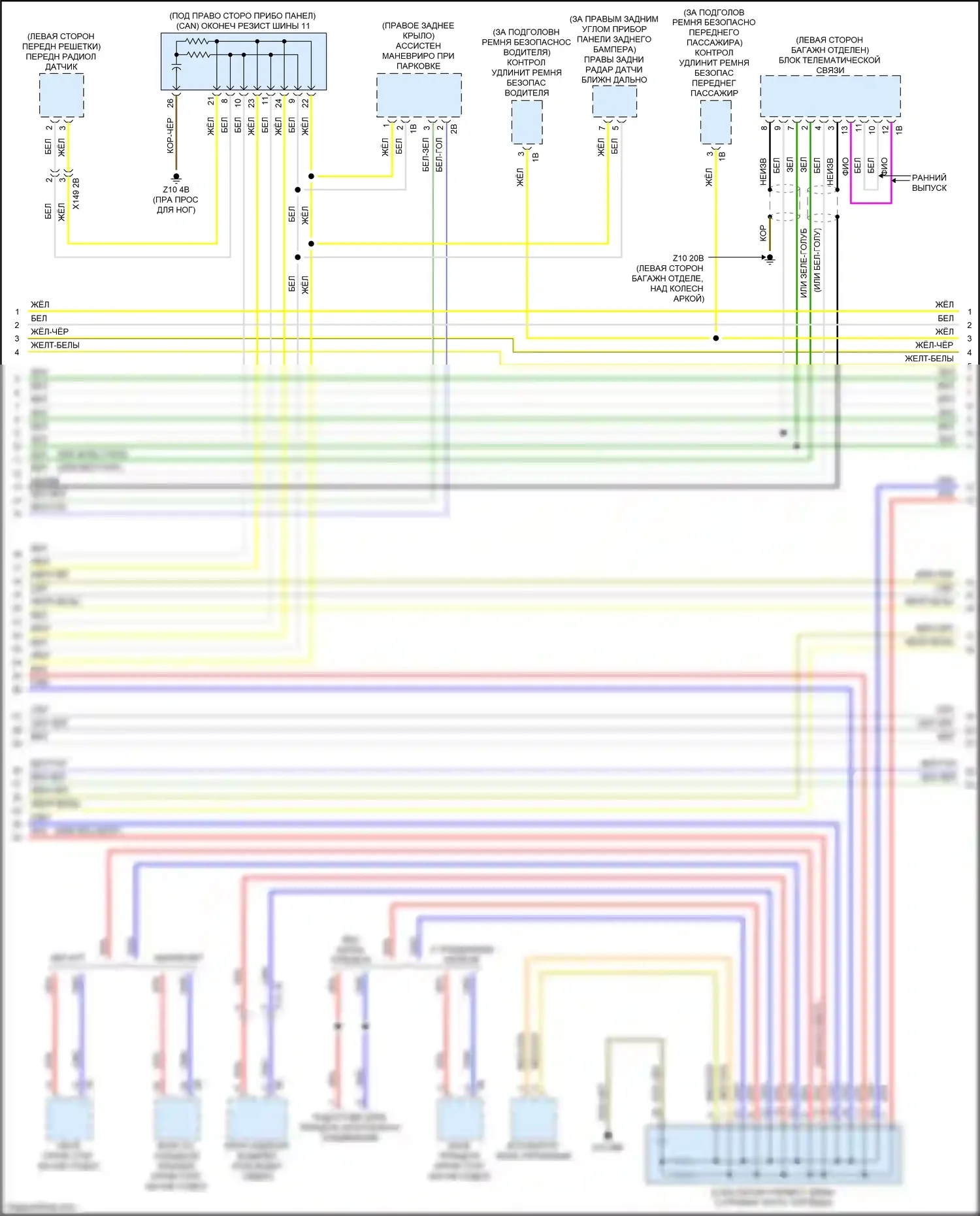 M4 BMW G82 (2020-2024): Электросхема шины высокого/низкого уровня (5 из 8) 