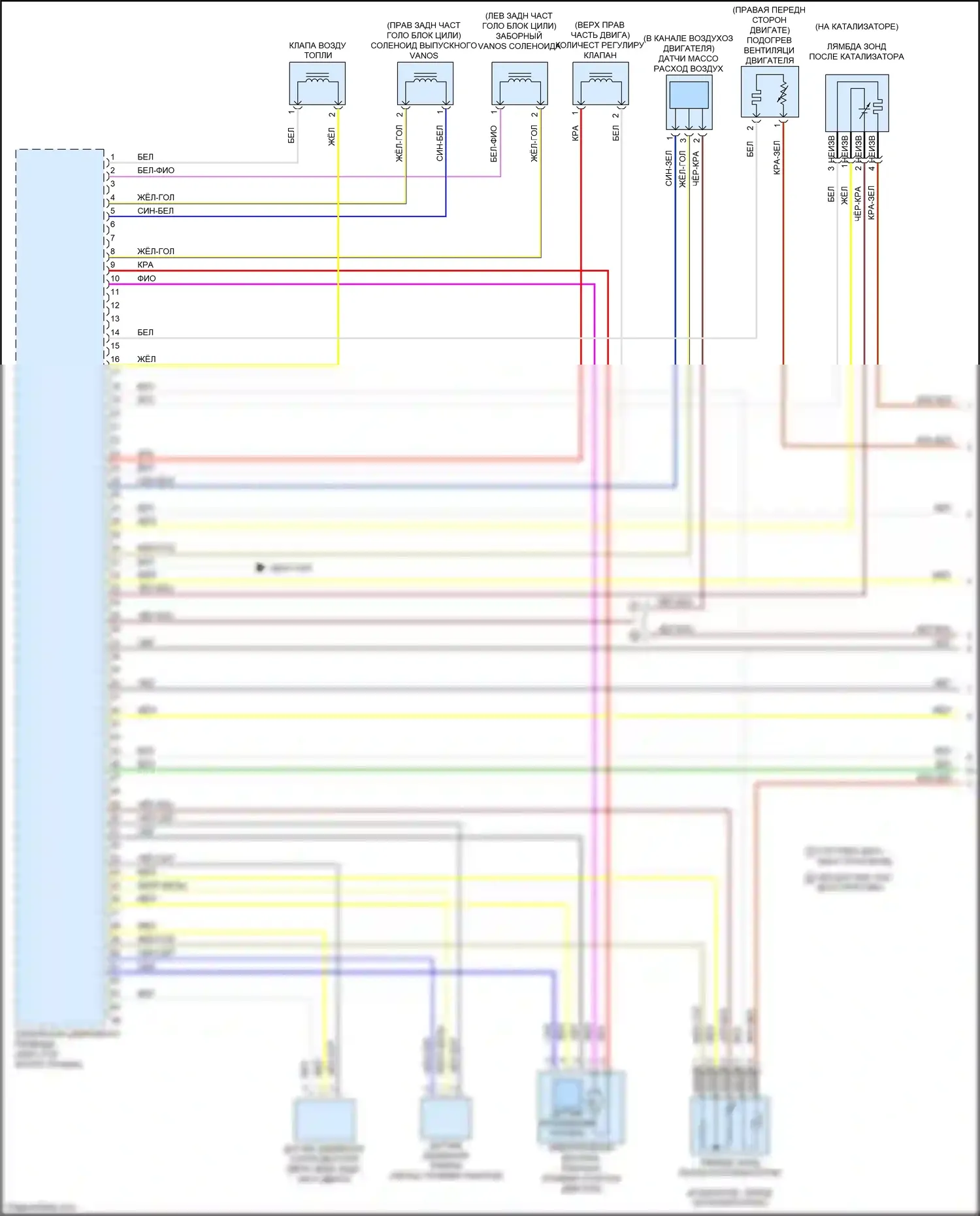 M4 BMW G82 (2020-2024): Электросхема двигателя 3.0l turbo hybrid (1 из 6) 