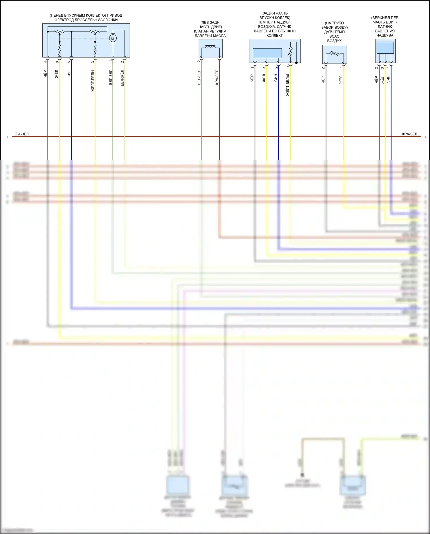M4 BMW G82 (2020-2024): Электросхема двигателя 3,0л турбо (3 из 7) 