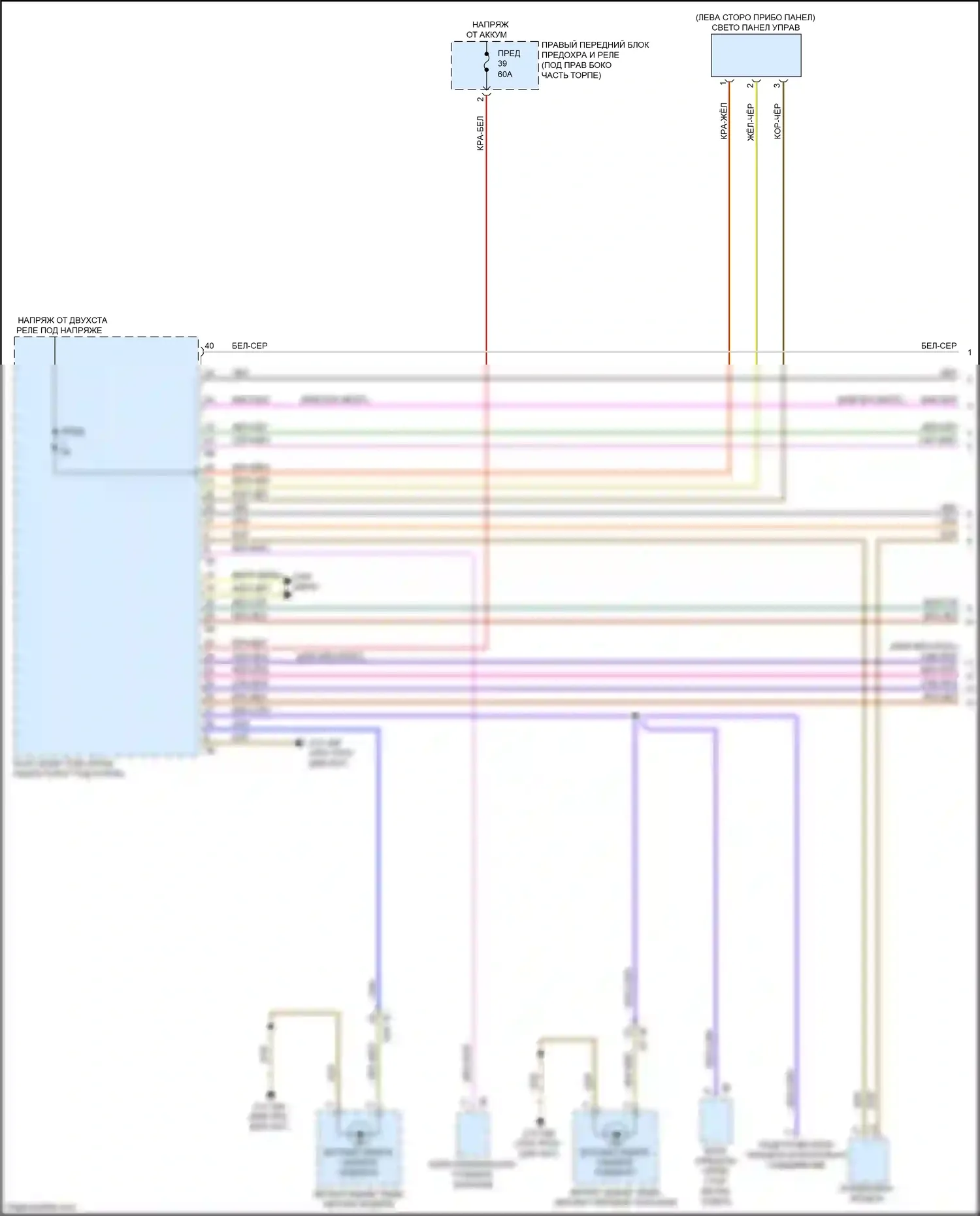 M4 BMW G82 (2020-2024): Электросхема фар и фонарей (1 из 4) 