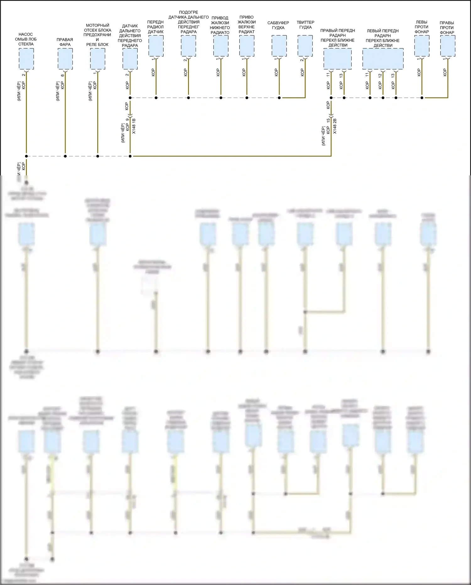 M4 BMW G82 (2020-2024): Электросхема разводки массы (2 из 7) 