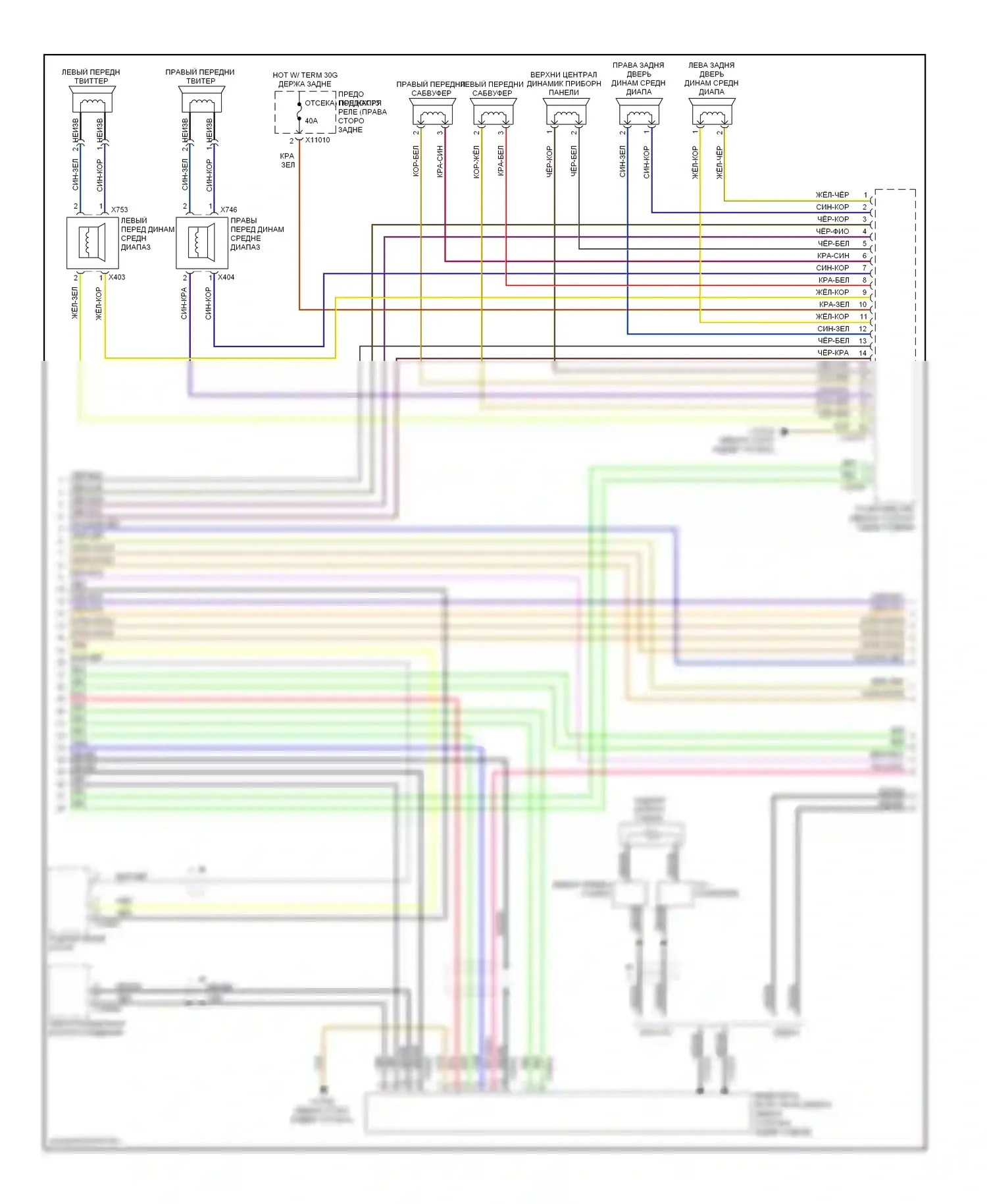 M5 BMW E60/E61 (2004-2010): Электросхема магнитолы, с компьютером информации автомобиля hifi магнитолы (2 из 3) 