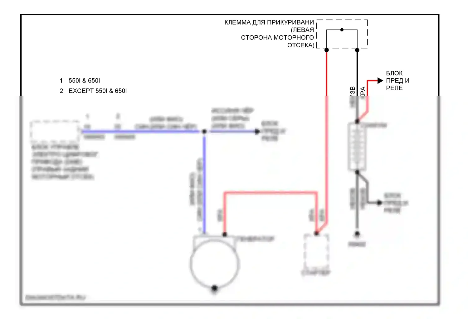 M5 BMW E60/E61 (2004-2010): Электросхема генератора 