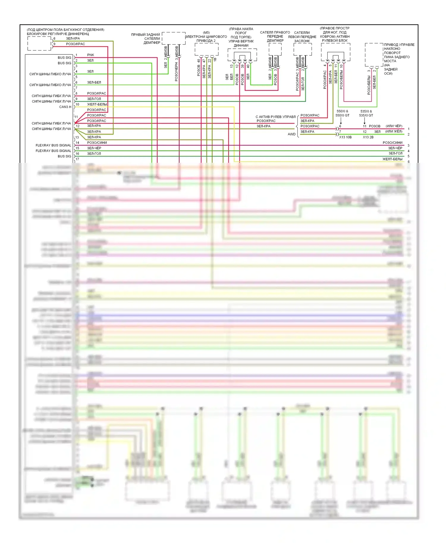 M5 BMW F10 рестайлинг (2013-2016): Can шина электросхема (1 из 6) 