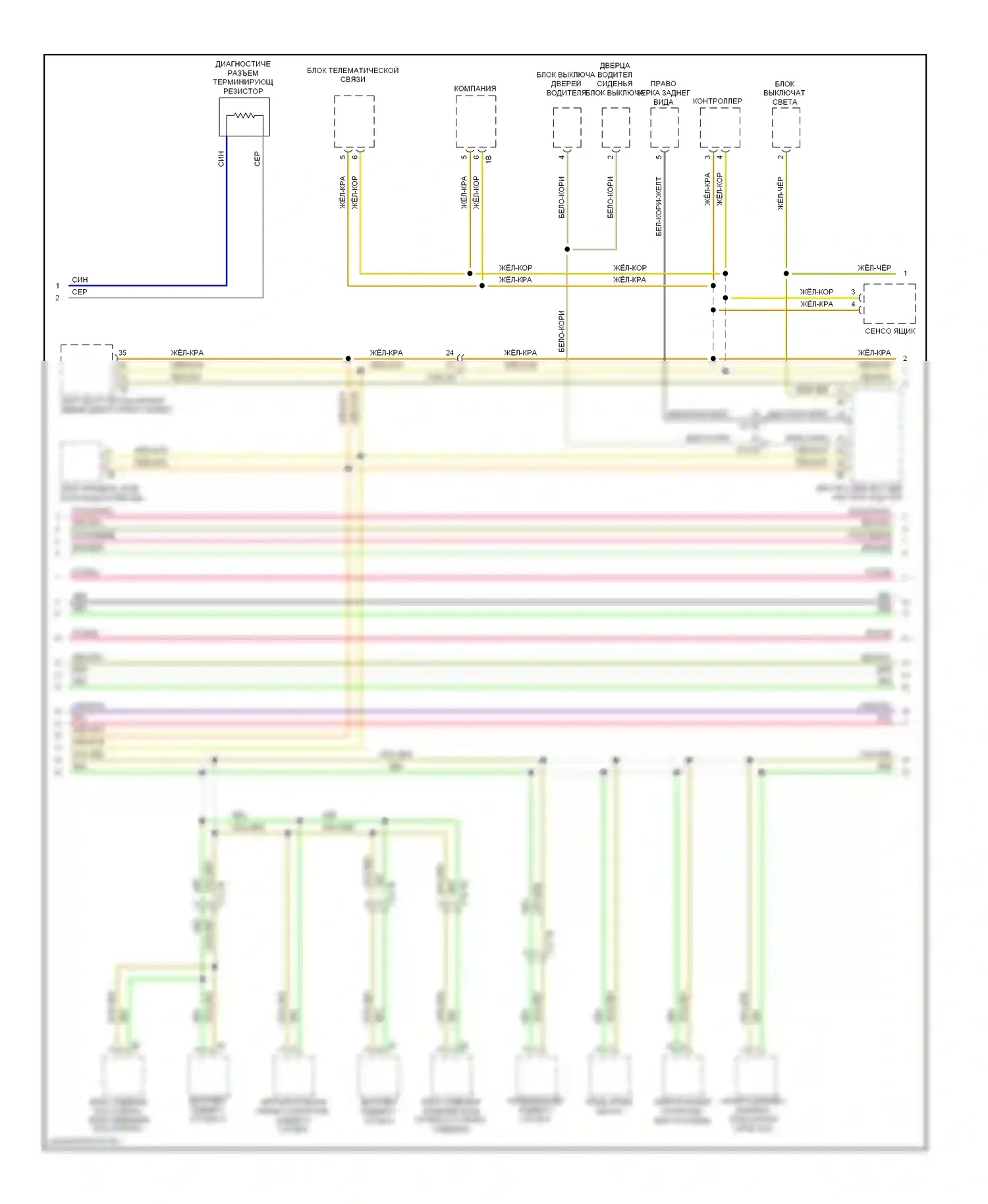M5 BMW F10 рестайлинг (2013-2016): Can шина электросхема (3 из 6) 