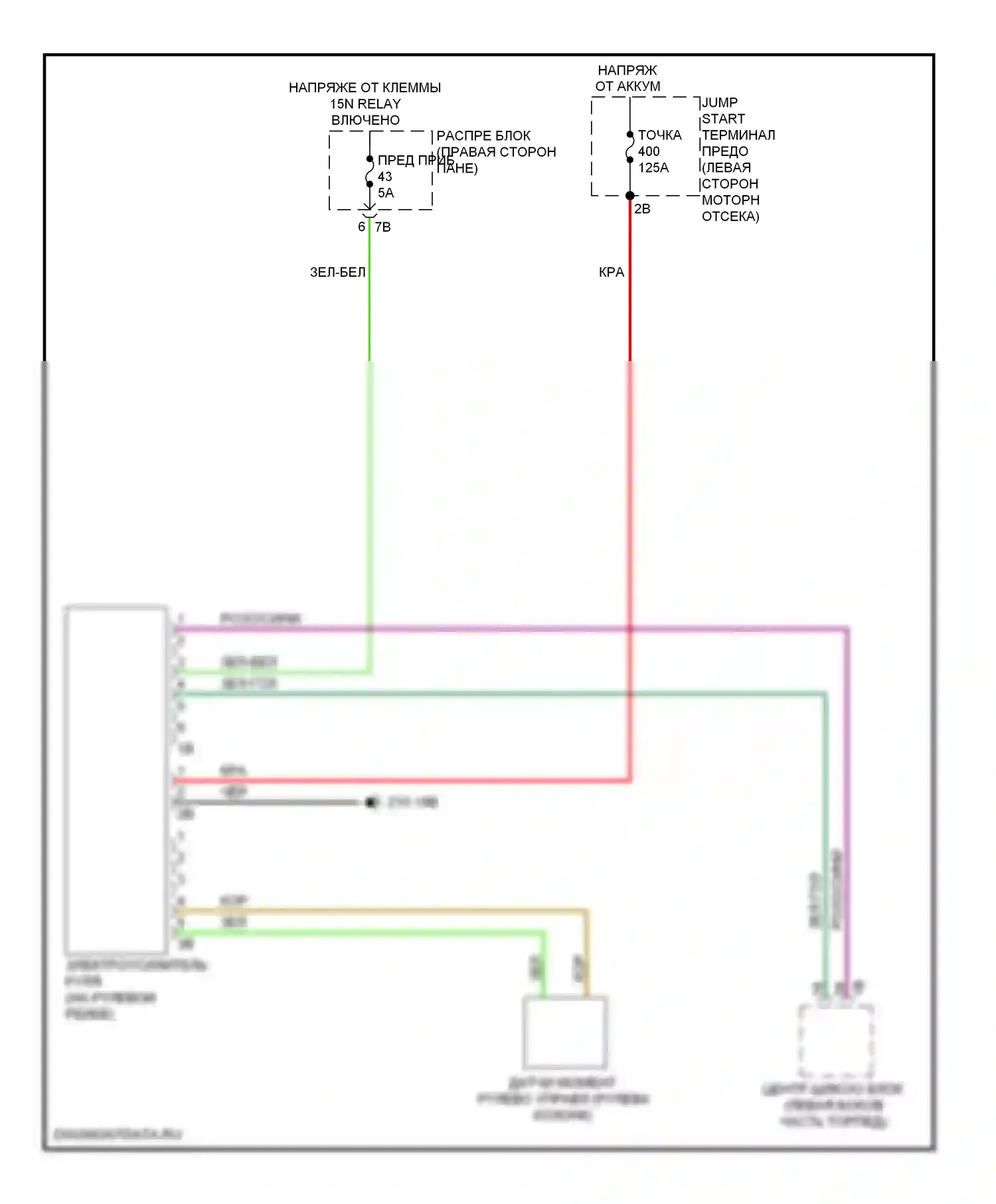 M5 BMW F10 рестайлинг (2013-2016): Электрический усилитель руля электросхема 