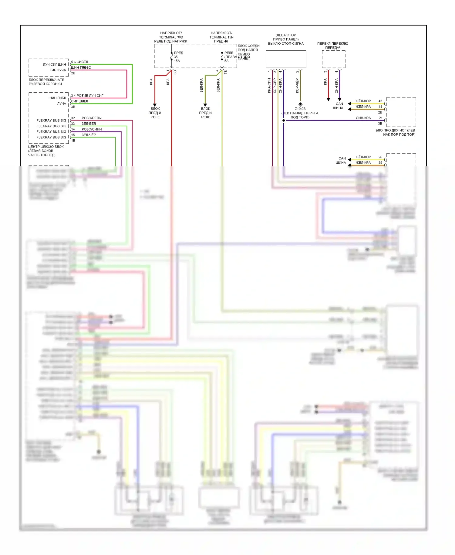 M5 BMW F10 рестайлинг (2013-2016): Электросхема круиз-контроля 