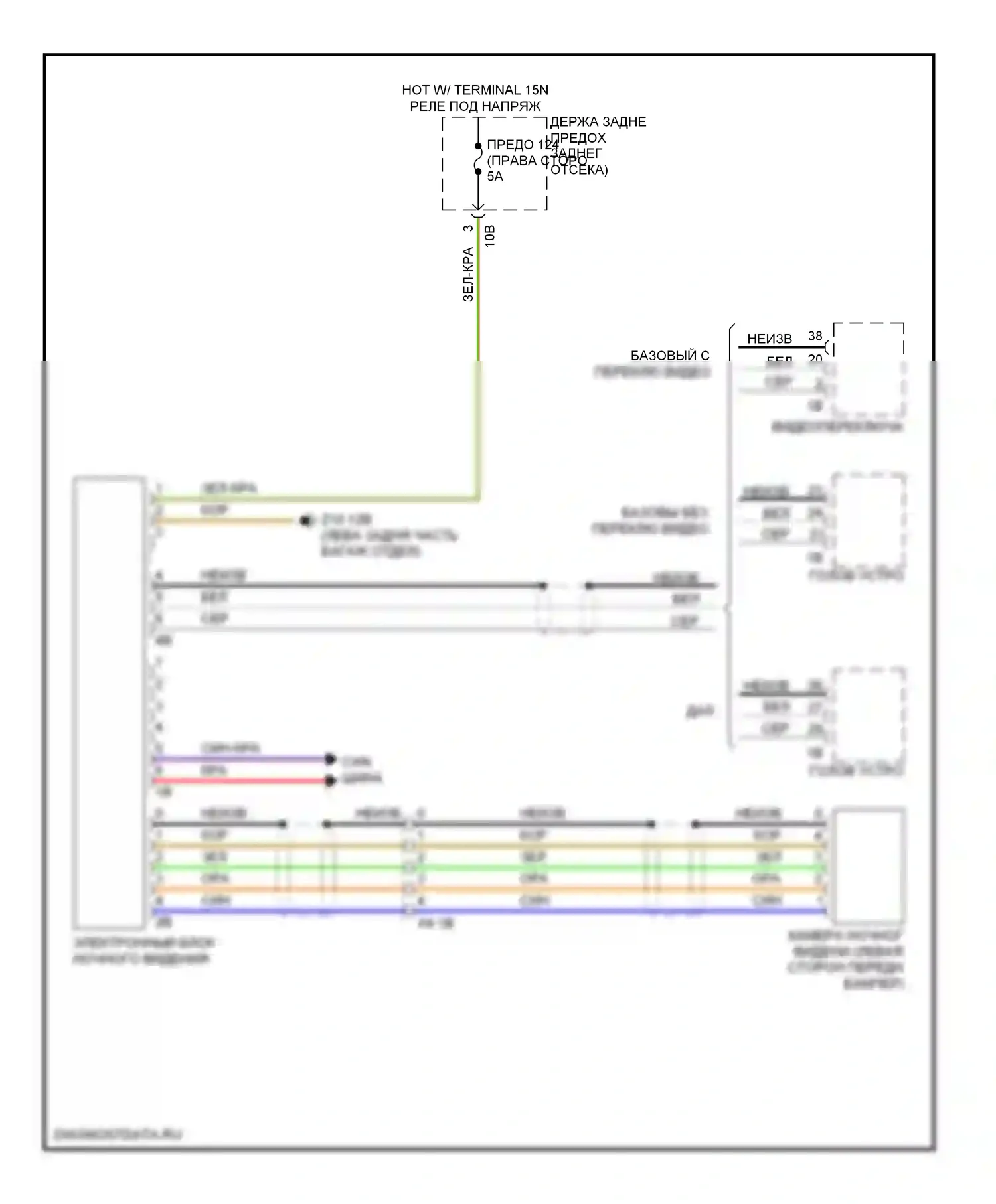 M5 BMW F10 рестайлинг (2013-2016): Электронная электросхема ночного видения 