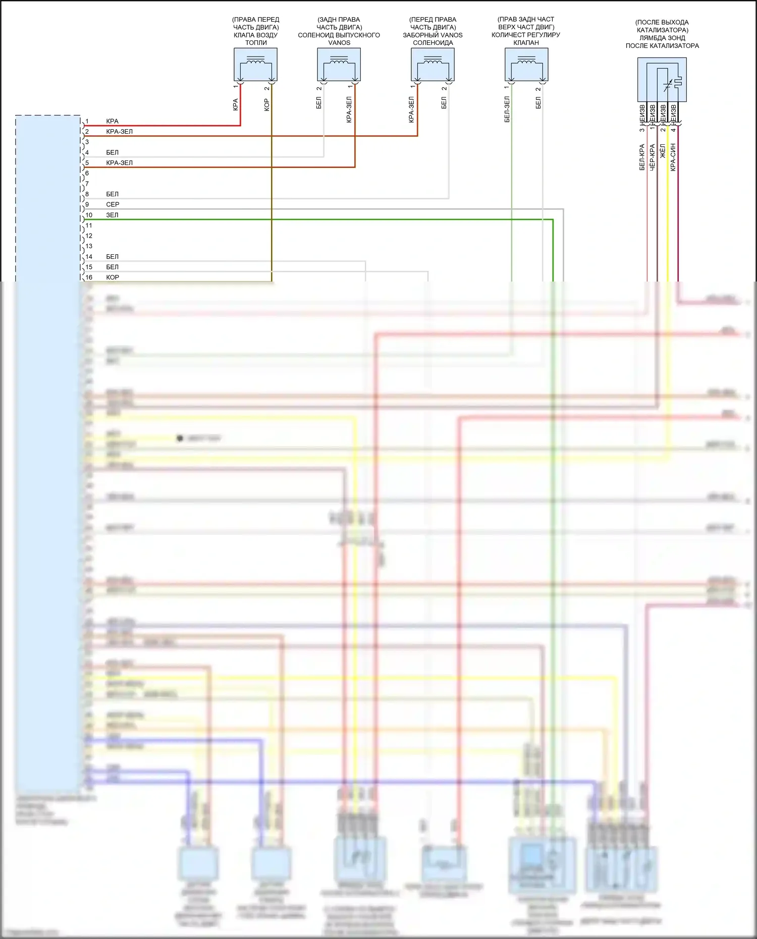 M5 BMW F90 рестайлинг (2020-2024): Электросхема двигателя 4,4л турбо (1 из 11) 