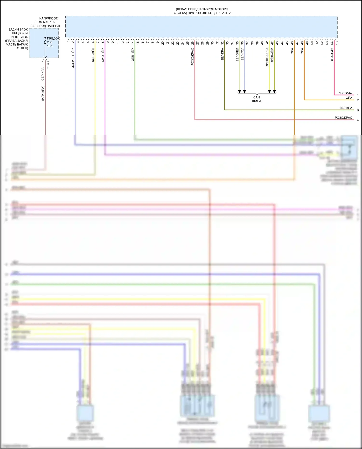 M5 BMW F90 рестайлинг (2020-2024): Электросхема двигателя 4,4л турбо (10 из 11) 