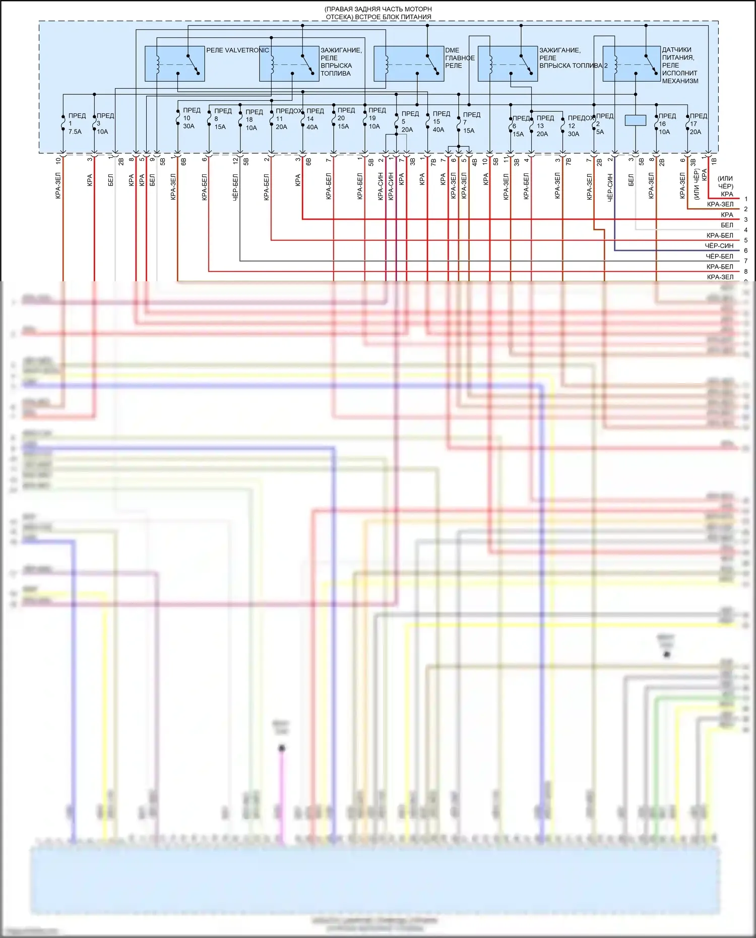 M5 BMW F90 рестайлинг (2020-2024): Электросхема двигателя 4,4л турбо (3 из 11) 