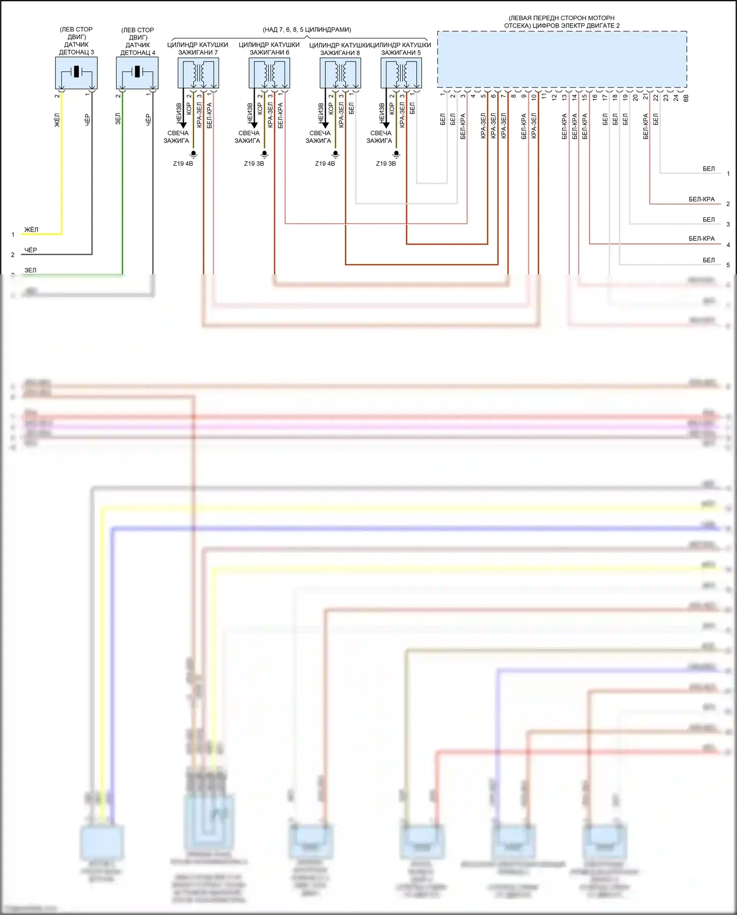 M5 BMW F90 рестайлинг (2020-2024): Электросхема двигателя 4,4л турбо (8 из 11) 